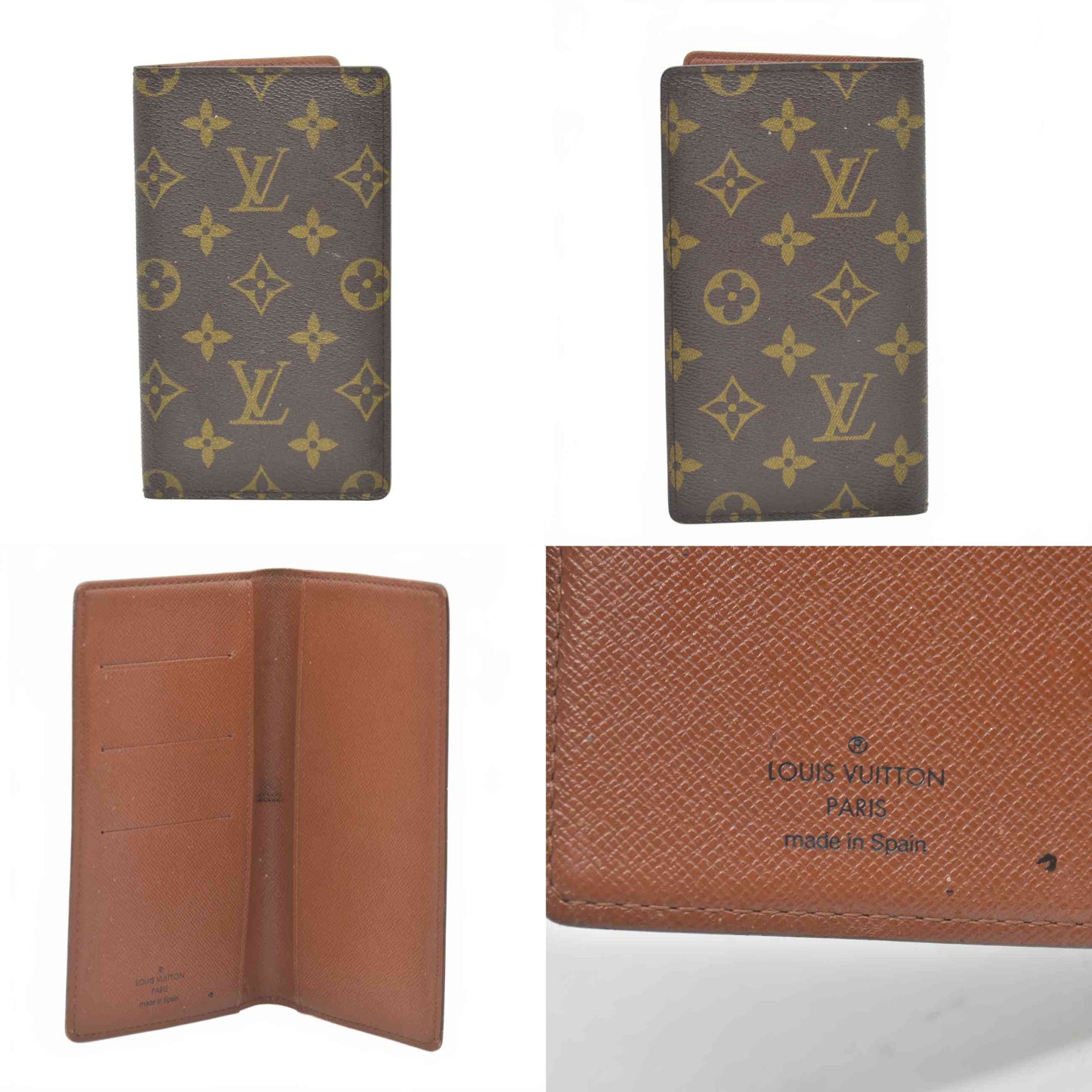 $600 1998 Louis Vuitton Monogram Porte-Valeurs Cartes Credit Wallet CA0928