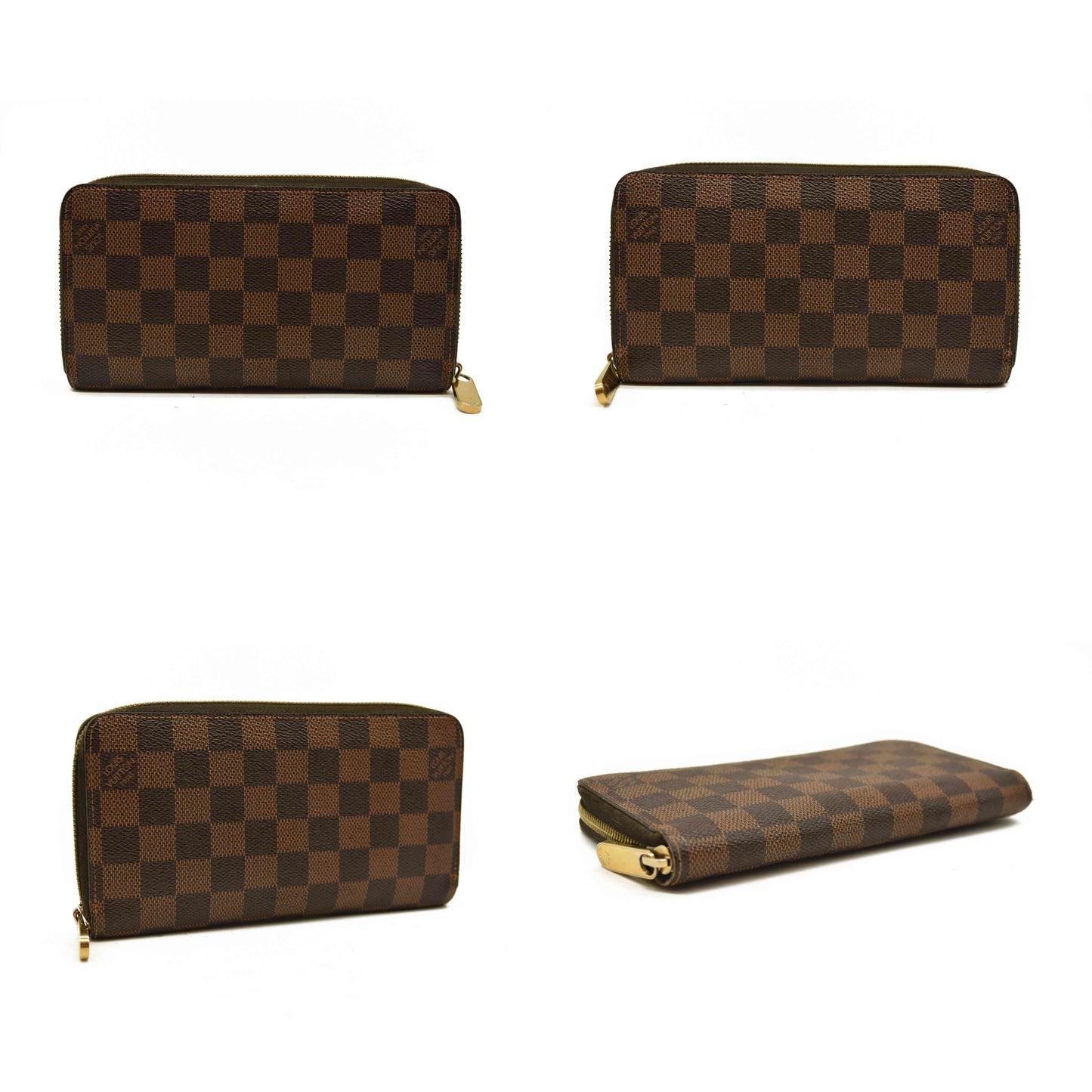 $880 Louis Vuitton Damier Ebene Zippy Wallet CA0172