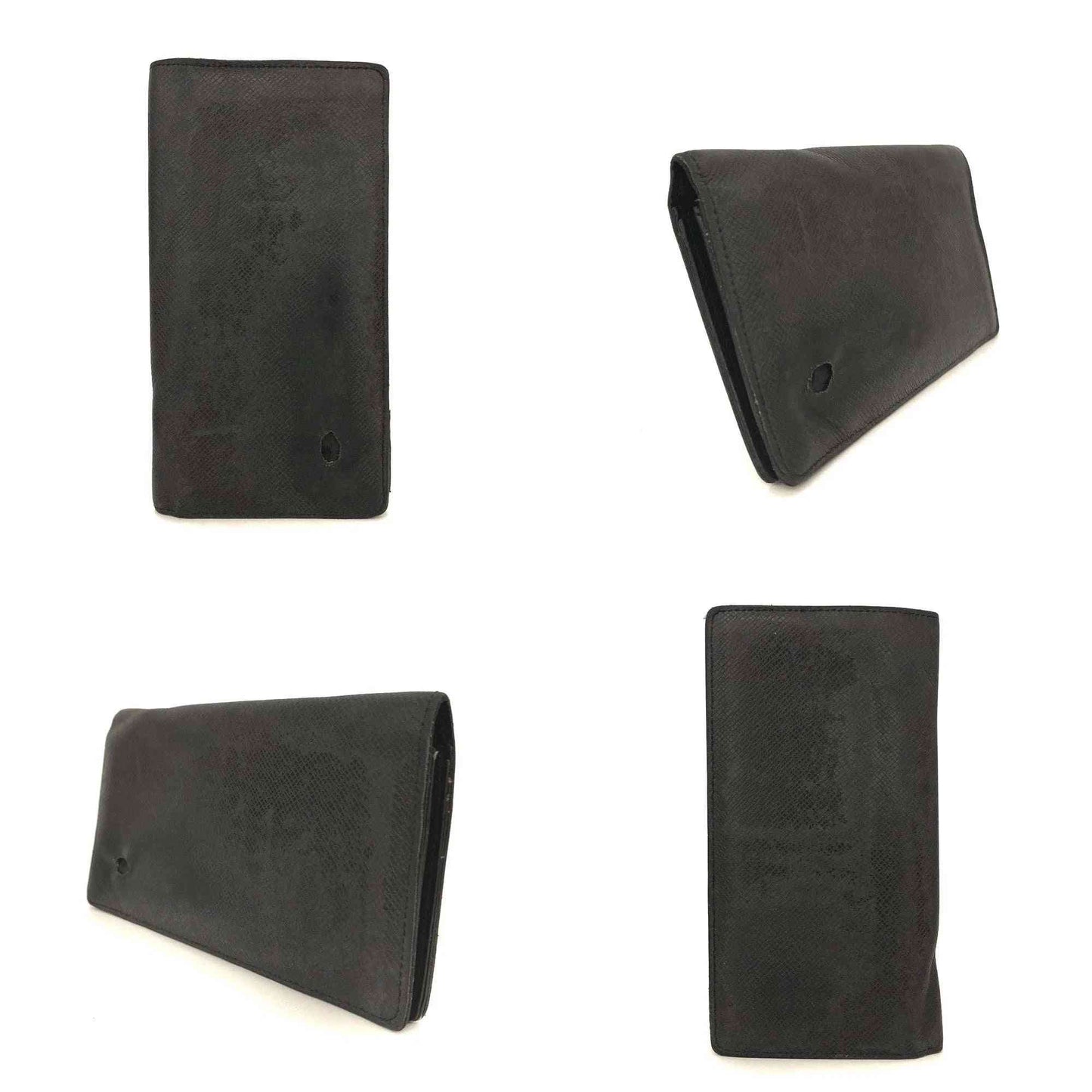 PRE-ORDER Louis Vuitton Taiga Porte feiulle Brazza Leather Long Wallet Ardoise