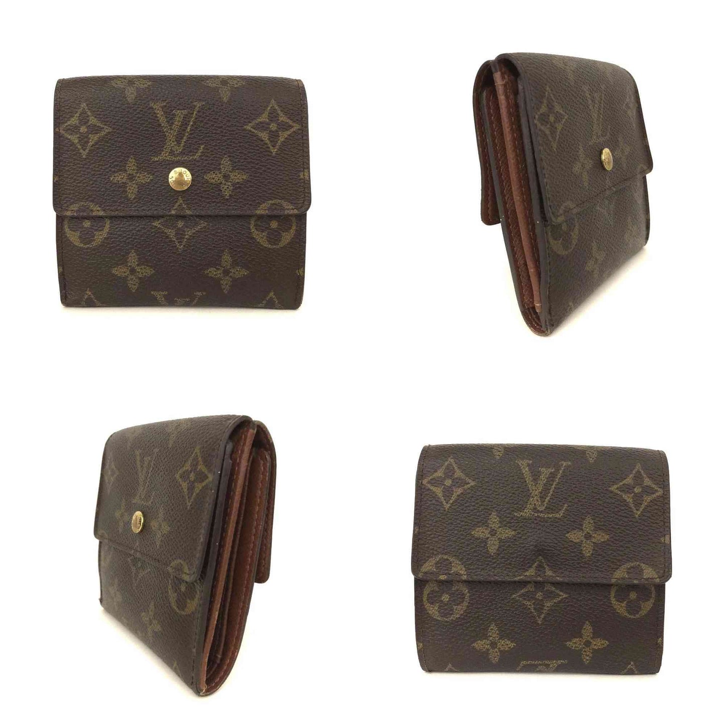 Louis Vuitton Monogram Portefeiulle Elise Trifold Wallet Brown SD0031