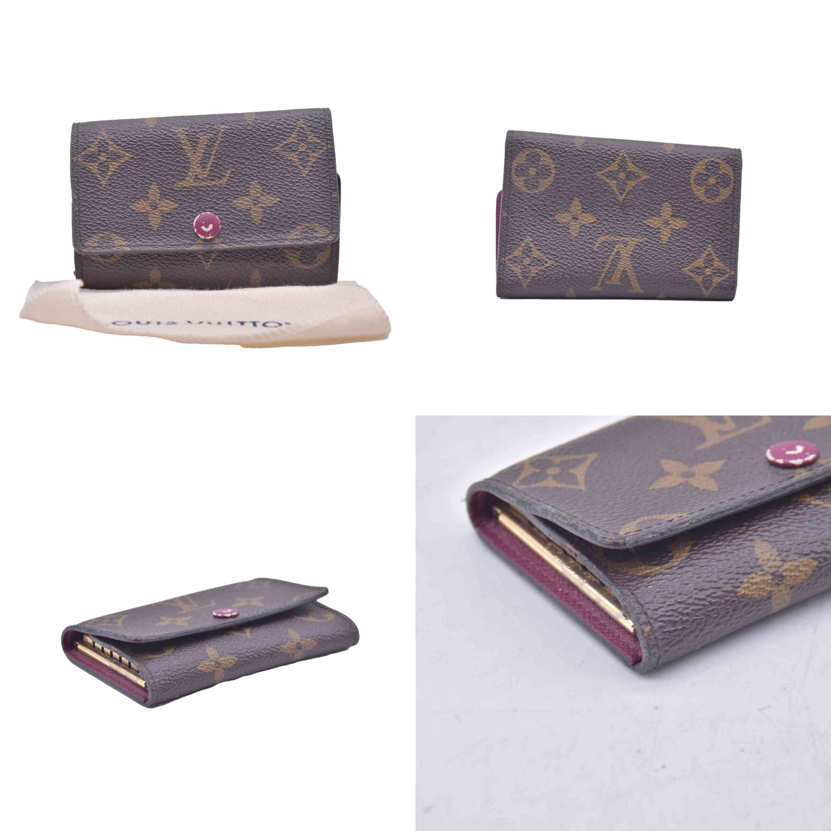 $345 2017 Louis Vuitton Monogram 6 Key Holder Fuchsia CT4167 CONSIGNMENT 10020998