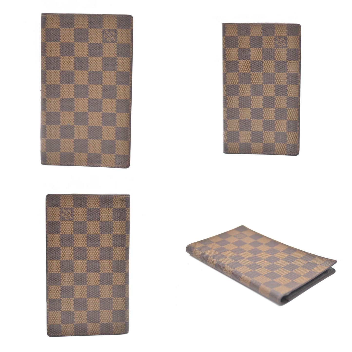 Louis Vuitton Damier Agenda De Poche Pocket Notebook Cover Brown MI1918