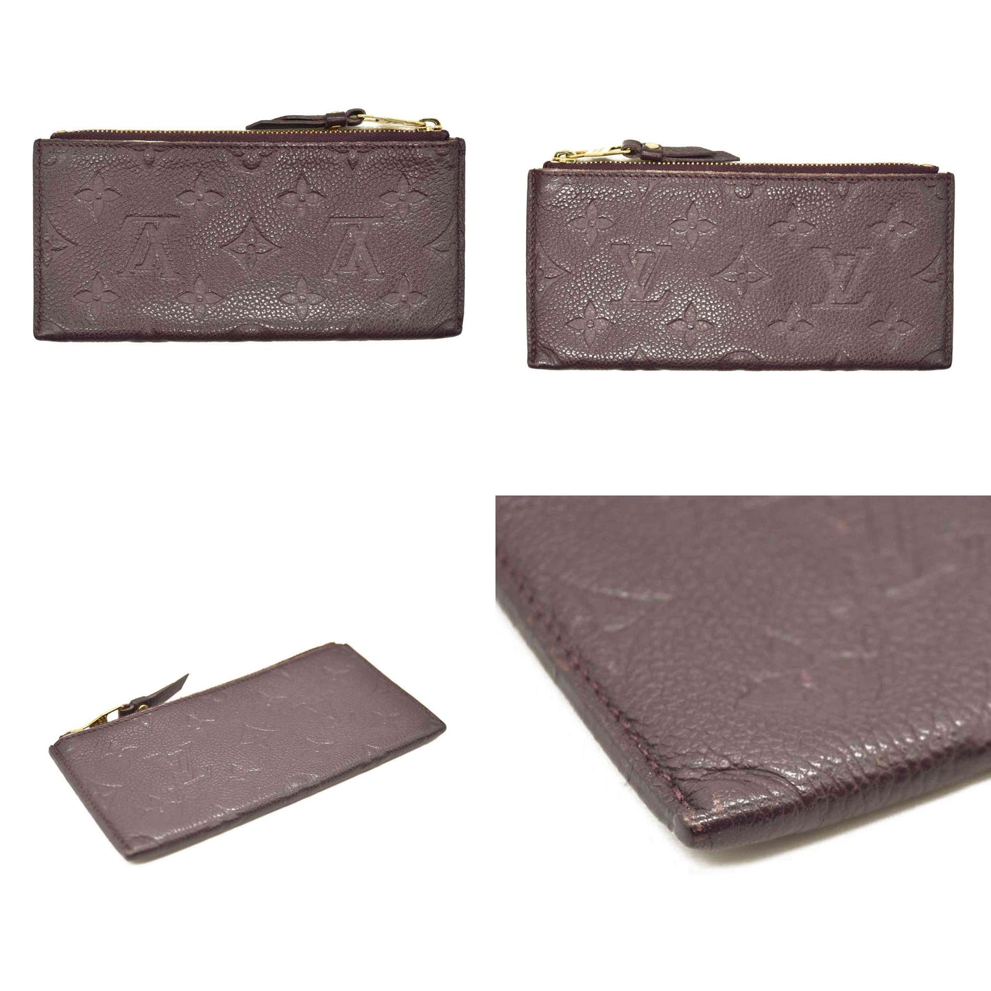 Louis Vuitton Monogram Empreinte (Portefeuille Curieuse) Wallet CA2142 Burgundy