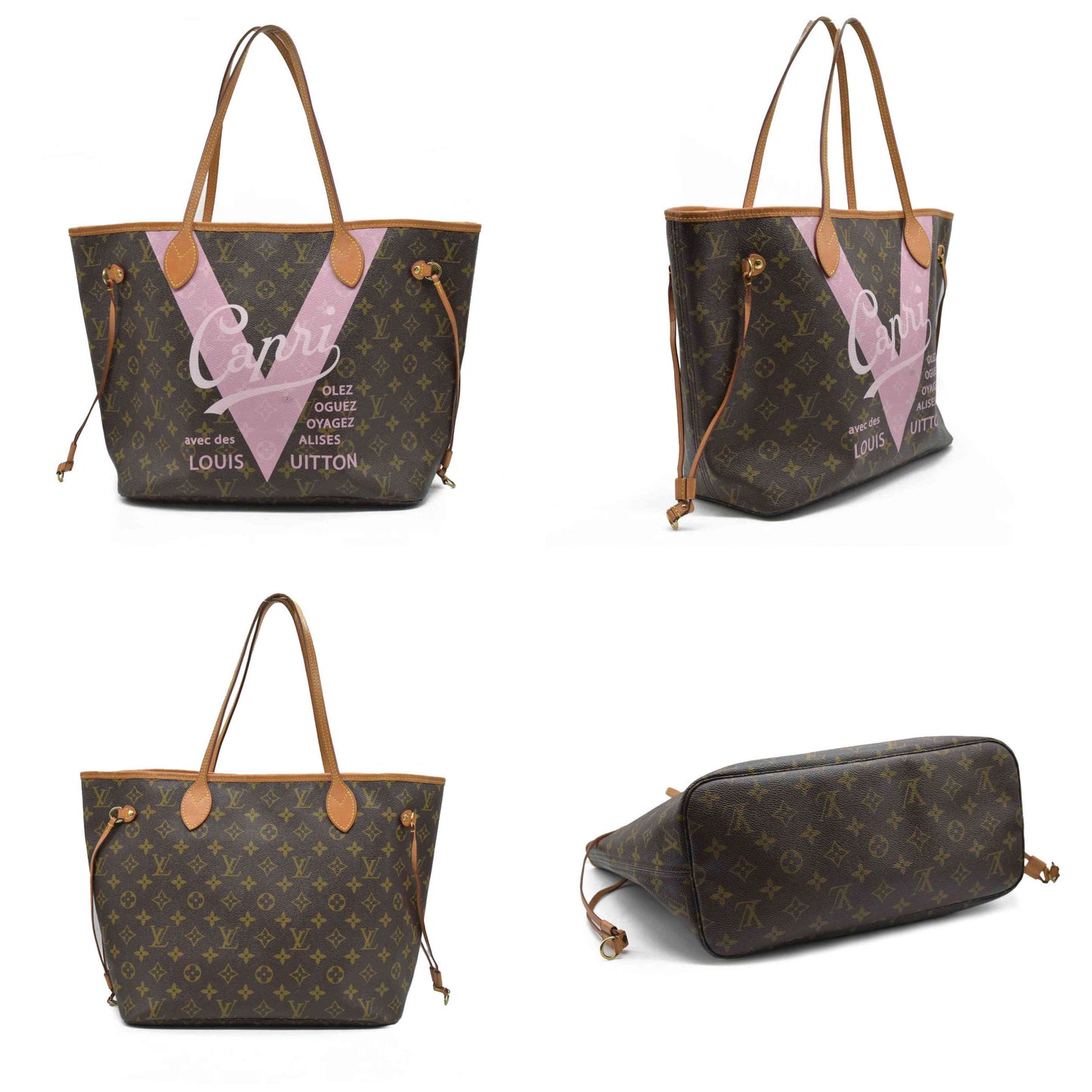 Louis Vuitton  Monogram Maui V Neverfull MM Rose Ballerine SR1195