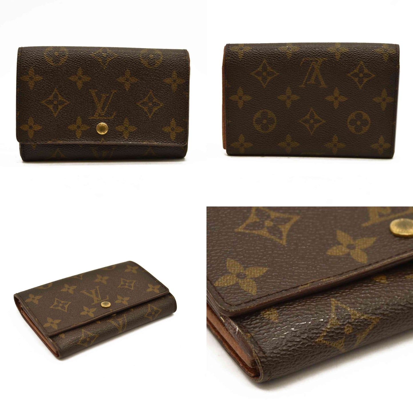 Louis Vuitton  Monogram Porte-Monnaie Billets Tresor Wallet MI0955