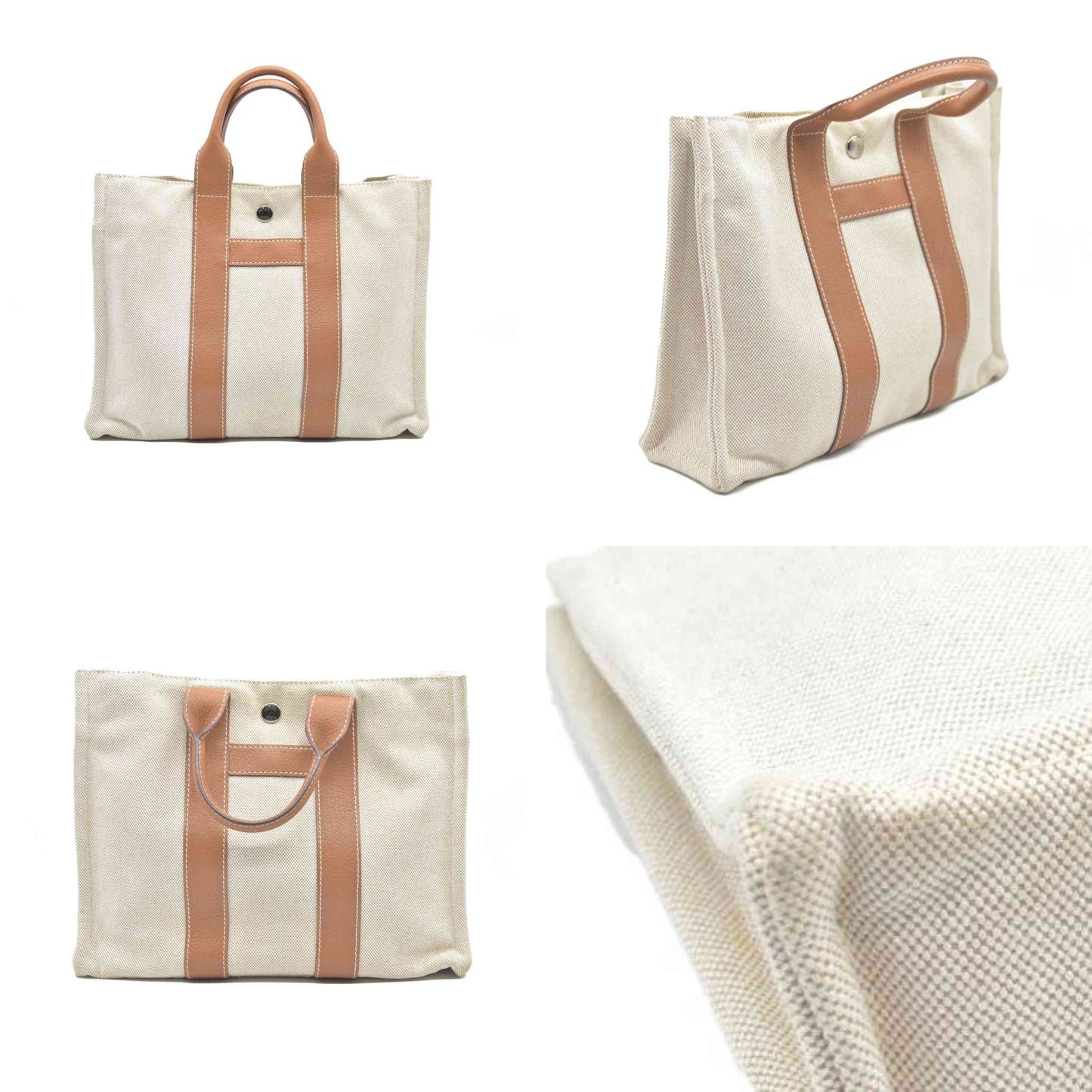 $900 Hermès Toile H Sac Harnais MM