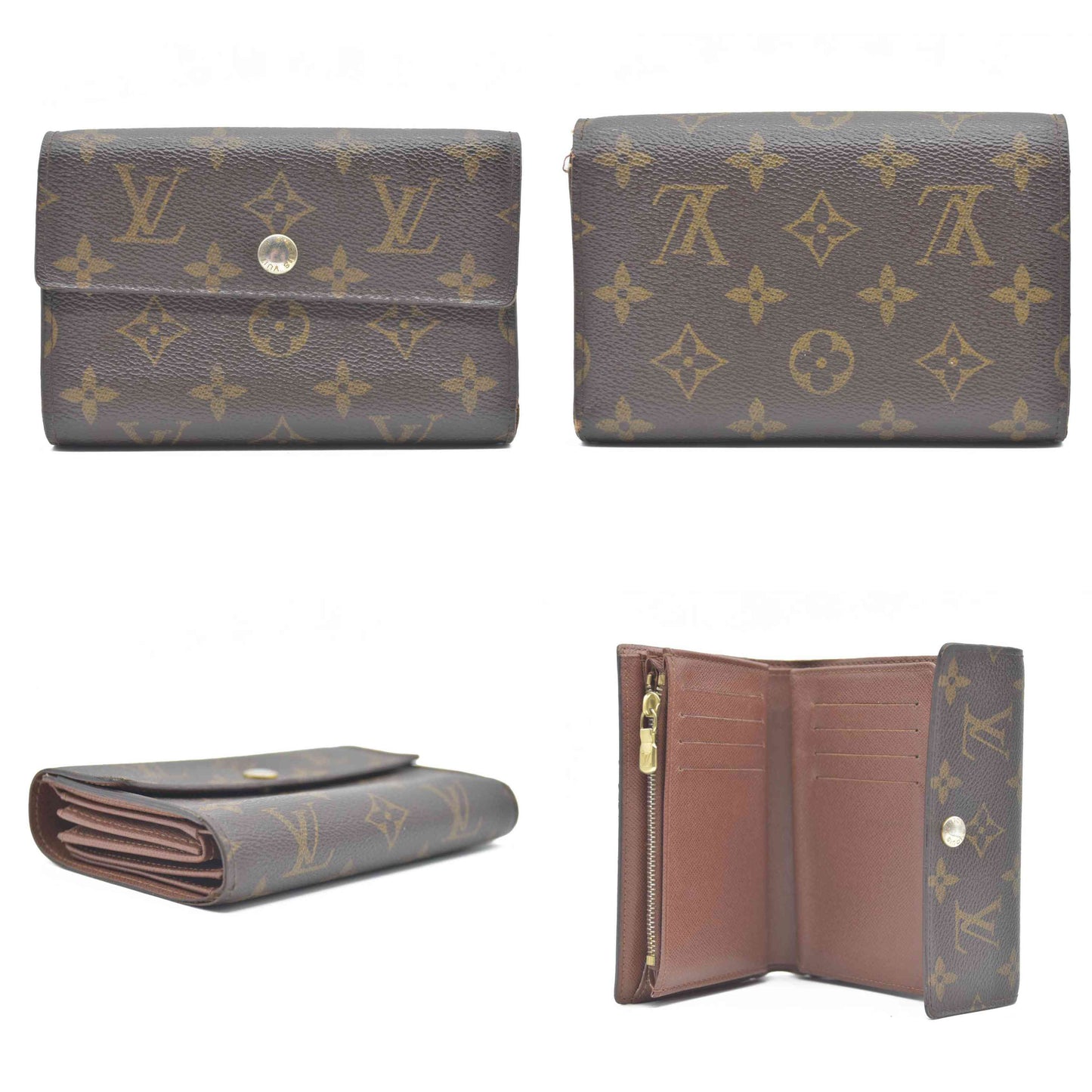 AUCTION $610 LOUIS VUITTON Monogram Alexandra Trifold Wallet CA1029