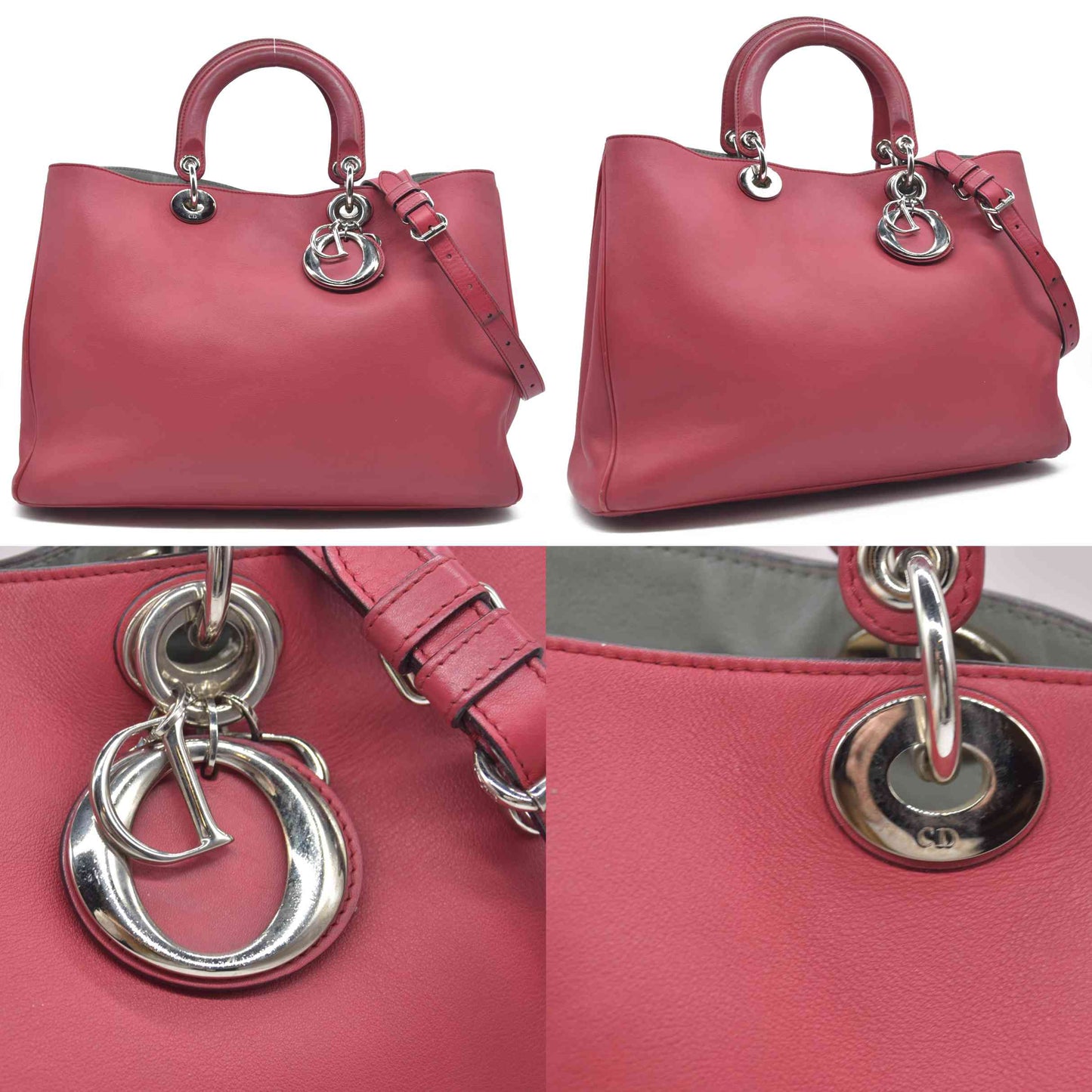 $5100 Christian Dior Smooth Calfskin Large Diorissimo Tote Pink 09MA0172