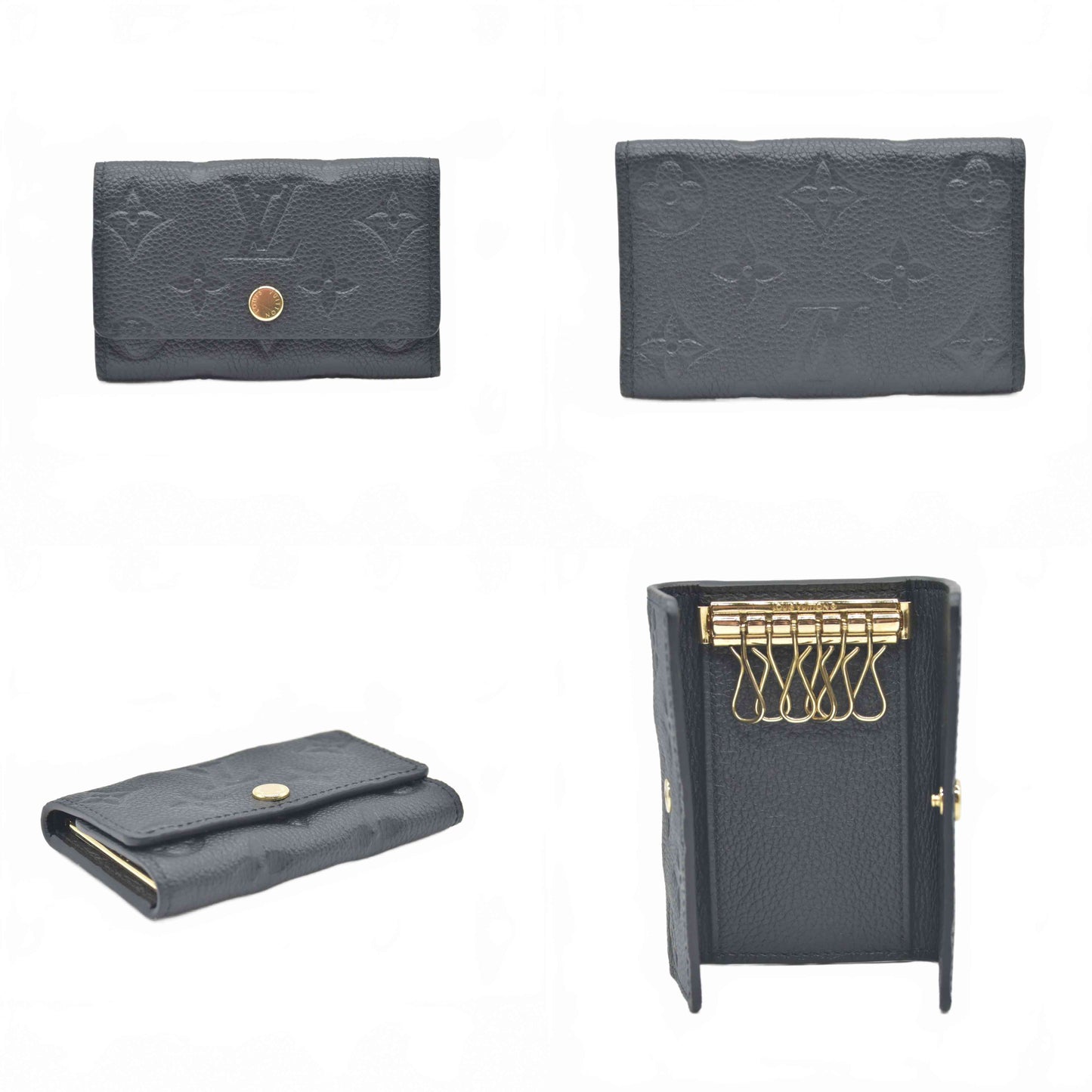 $450 Louis Vuitton Monogram Empreinte Multicles 6 Key Holder RFID