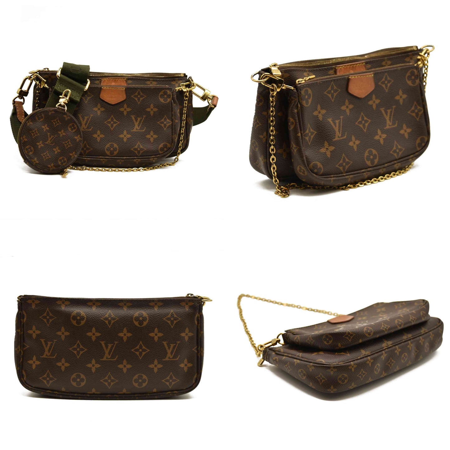 Louis Vuitton  Monogram Multi Pochette Accessories Kaki RFID/SR0251