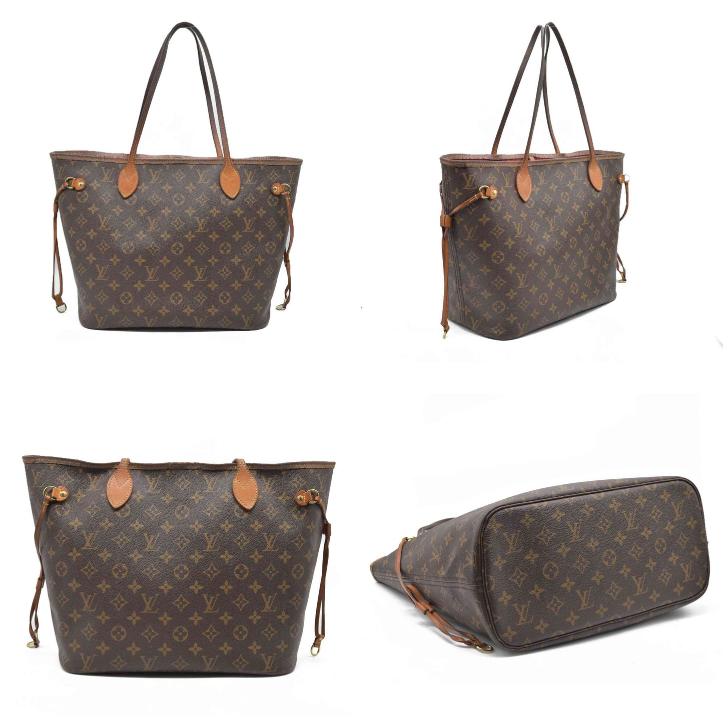 $2170 Louis Vuitton  Monogram Neo Neverfull MM Fuchsia