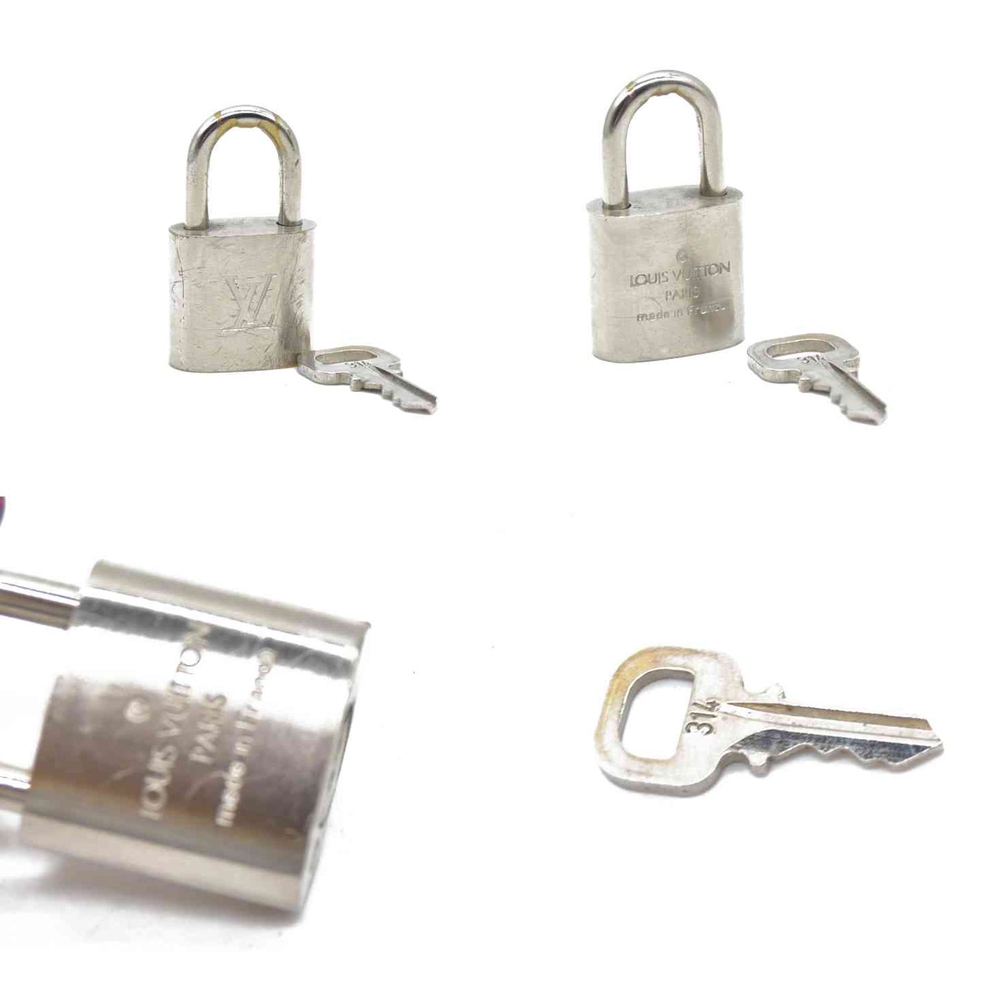 Louis Vuitton Padlock and Key 314 Silver CONSIGNMENT