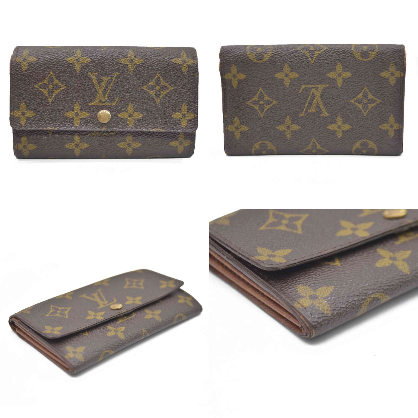Louis Vuitton $610 Monogram Porte Monnaie Zip Bifold Wallet CA0999