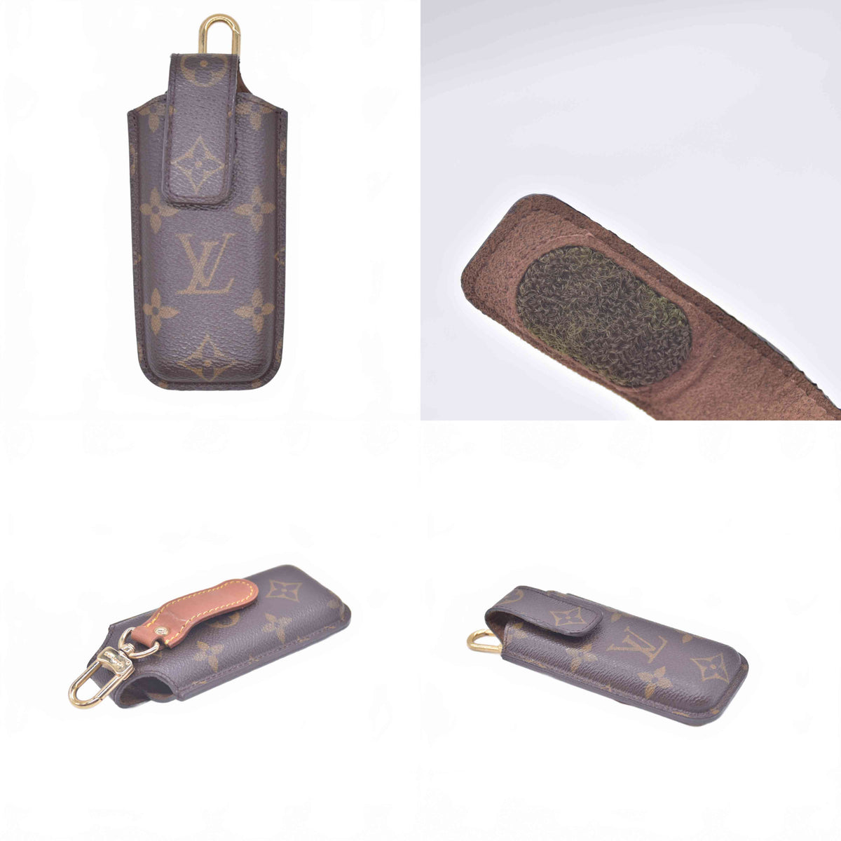 Louis Vuitton Etui Telephone International Monogram Phone Case Brown 10020989