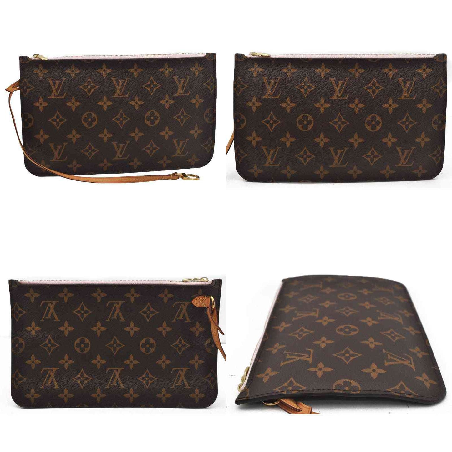 LOUIS VUITTON  Monogram Neverfull MM GM Pochette Sugar Pink SD3155