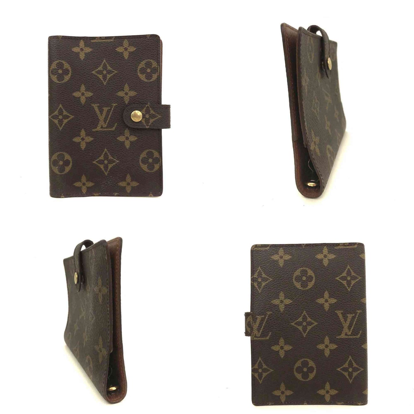 $505 1999 Louis Vuitton Monogram Agenda PM Notebook Cover Brown SP0989