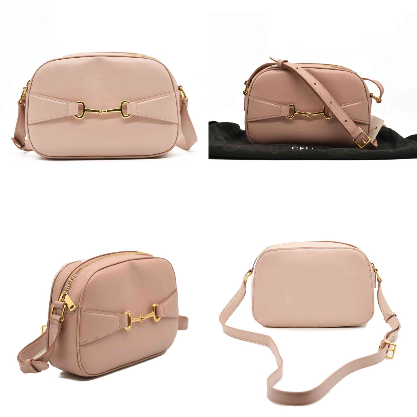 CELINE Calfskin Crecy Camera Bag Pink