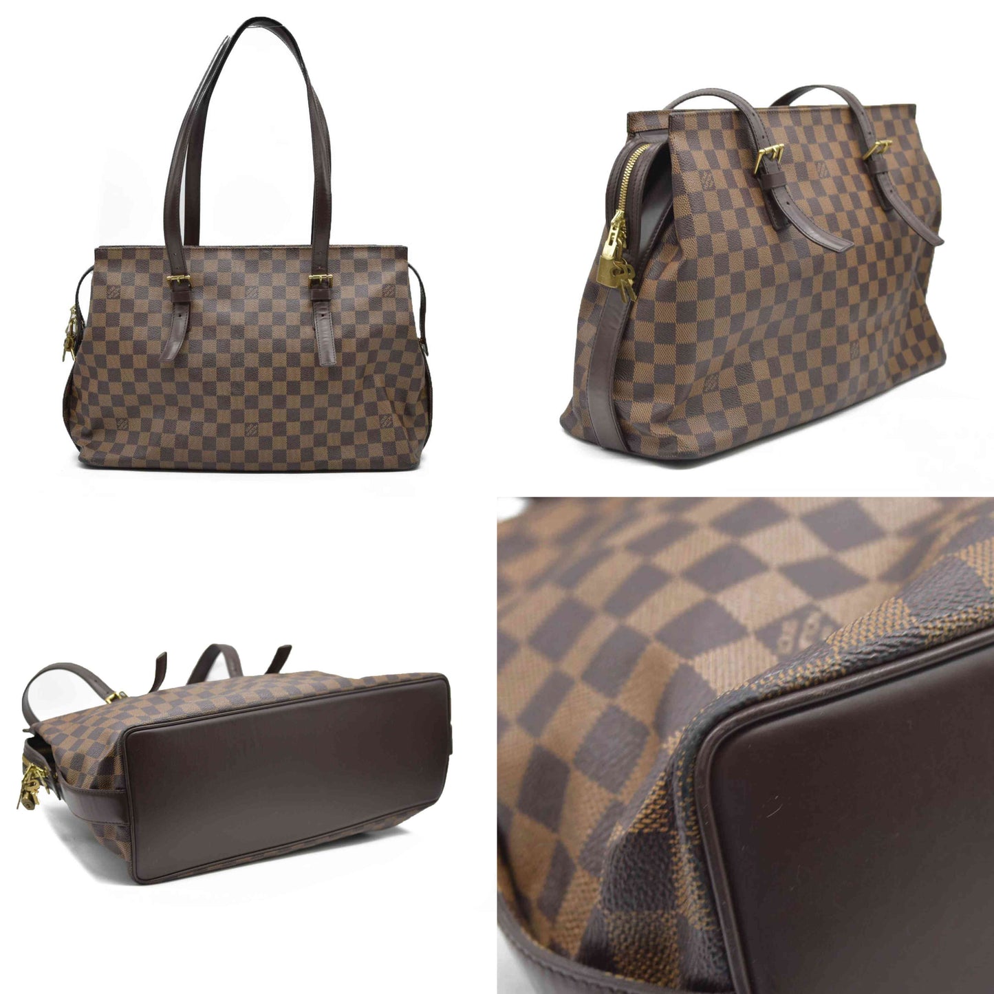 $1400  Louis Vuitton  Damier Ebene Chelsea Tote CONSIGNMENT AUCTION