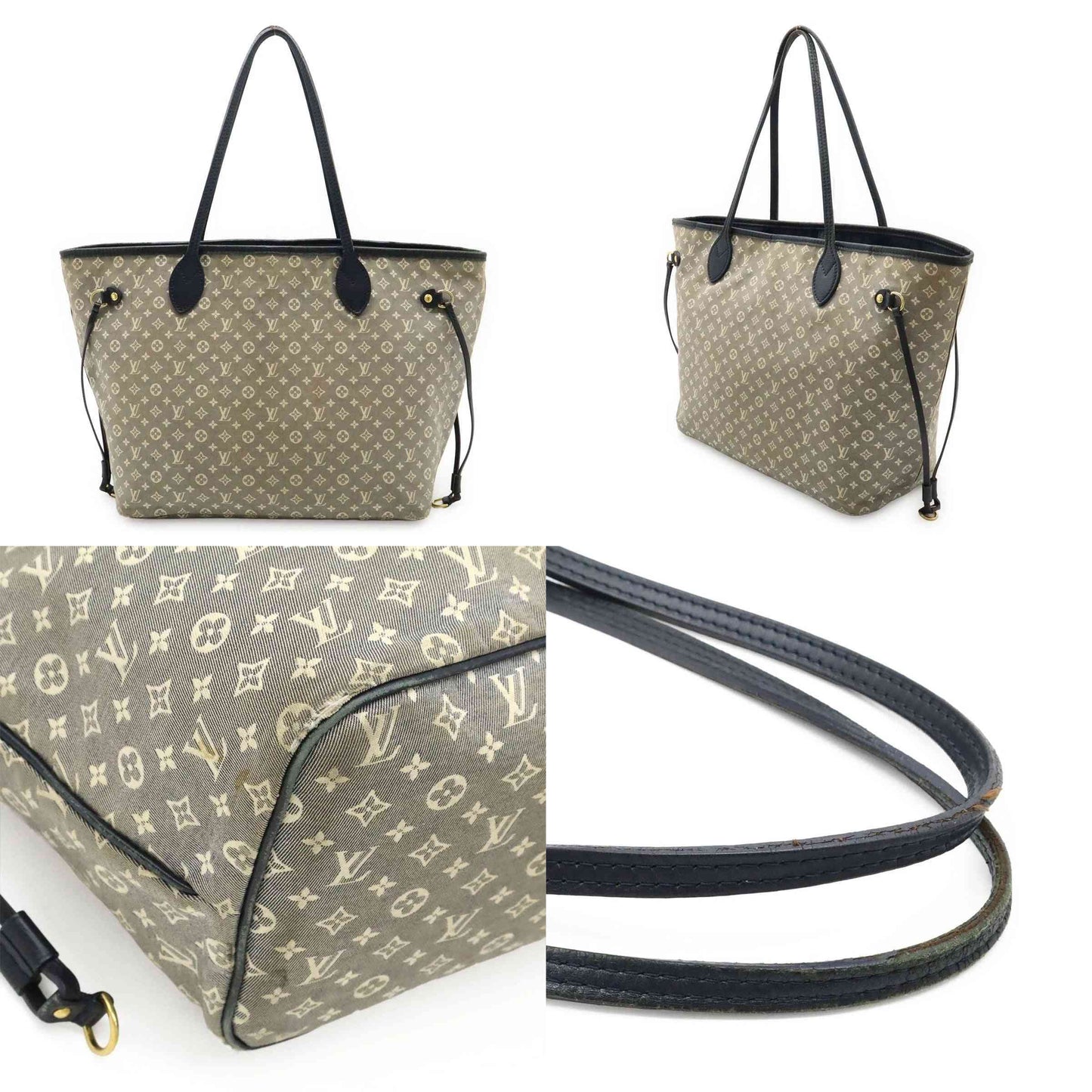 Louis Vuitton Neverfull Tote MM Blue Canvas