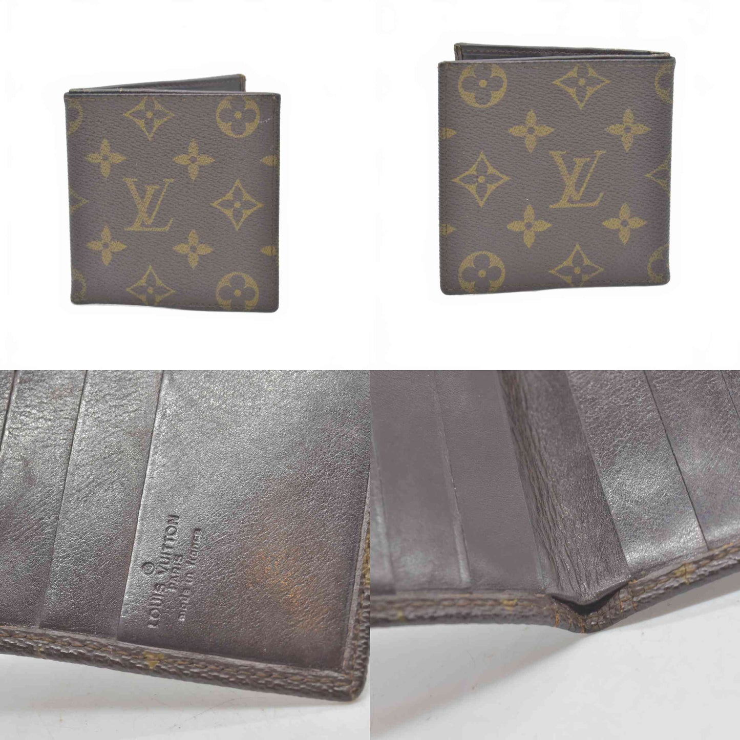 $515 1988 Louis Vuitton Monogram Marco Bifold Wallet Brown 884