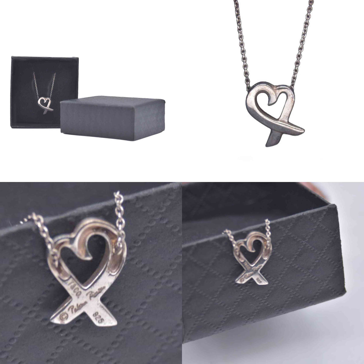 $450 Tiffany & Co. Sterling Silver Paloma Picasso Loving Heart Necklace CONSIGNMENT 10020930
