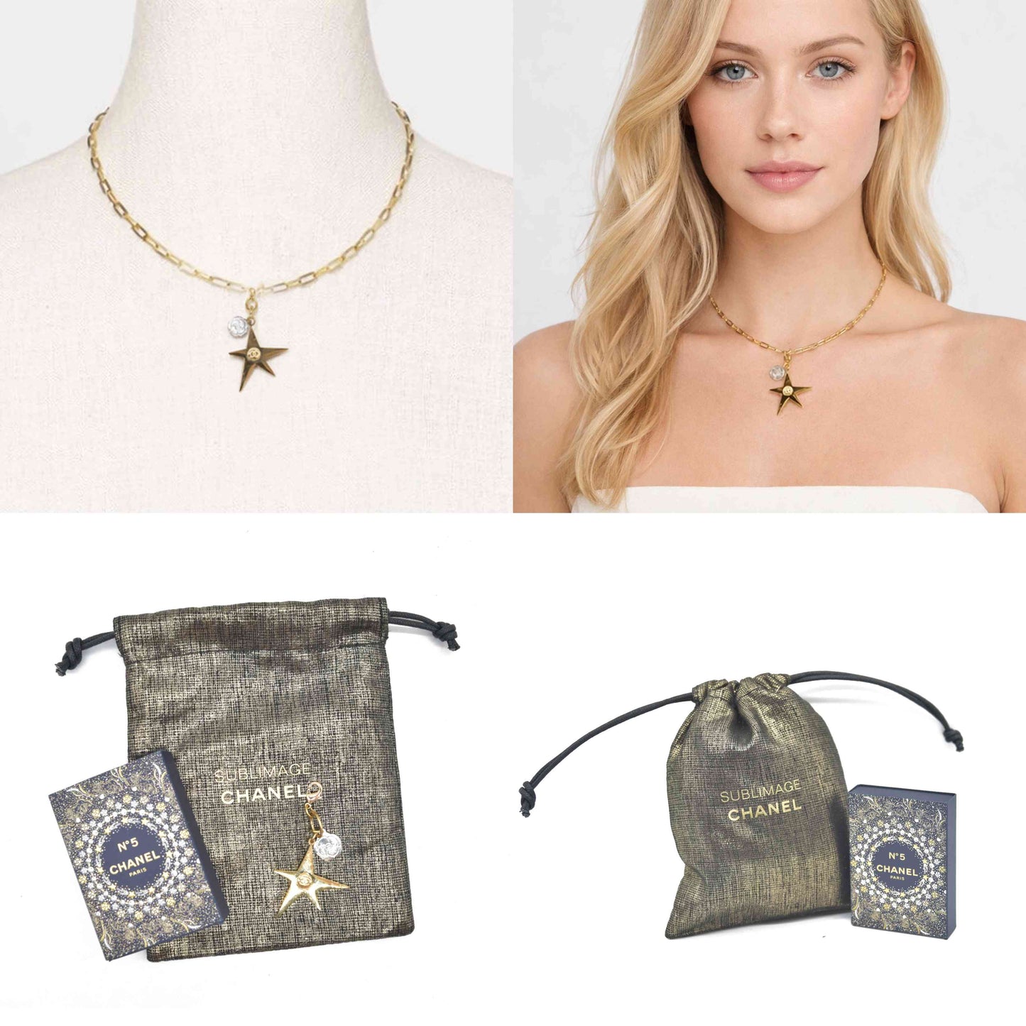 Authentic Chanel Star Camellia Beauty Boutique Gift With Purchase Charm