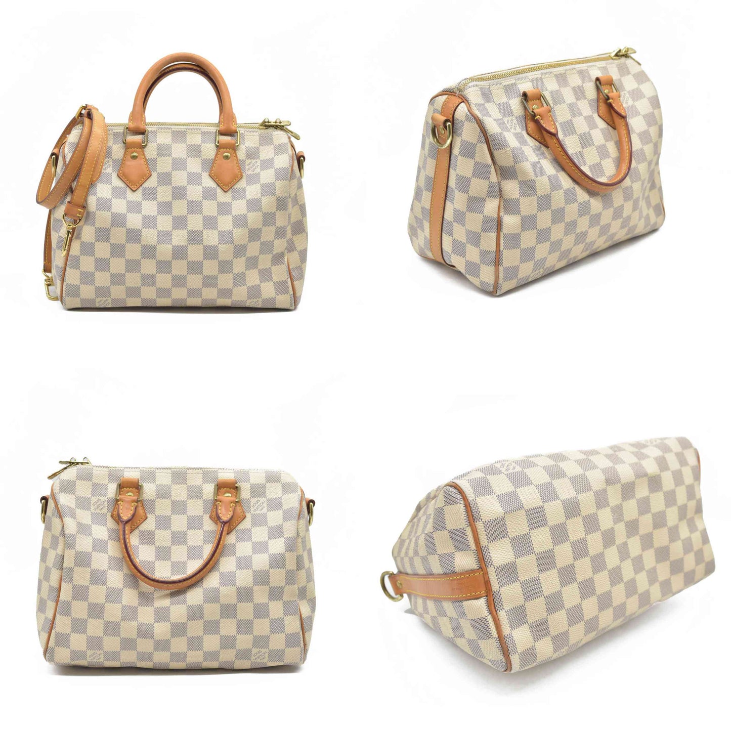 $1940 Louis Vuitton  Damier Azur Speedy Bandouliere 25