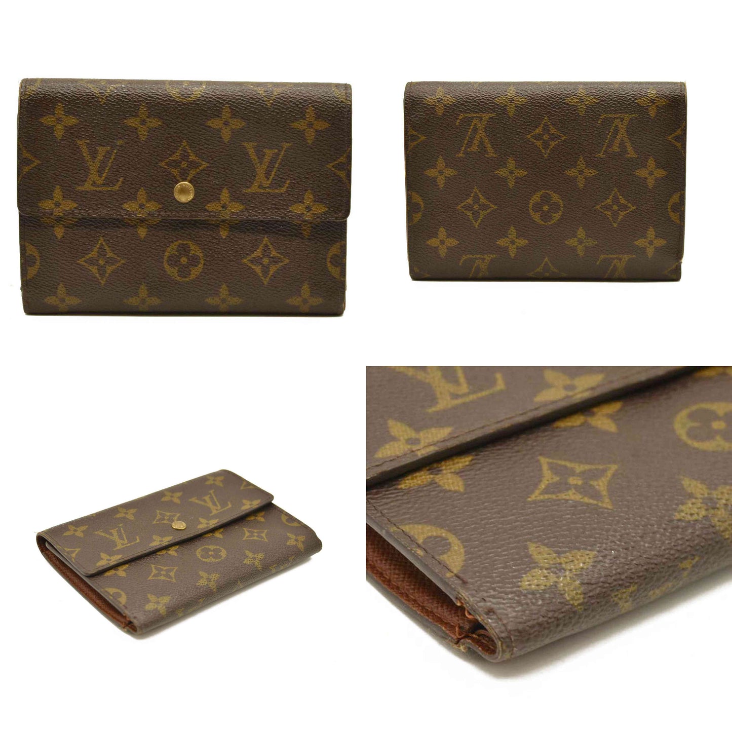 Louis Vuitton  Monogram Porte Tresor Etui Papiers Wallet MB0092