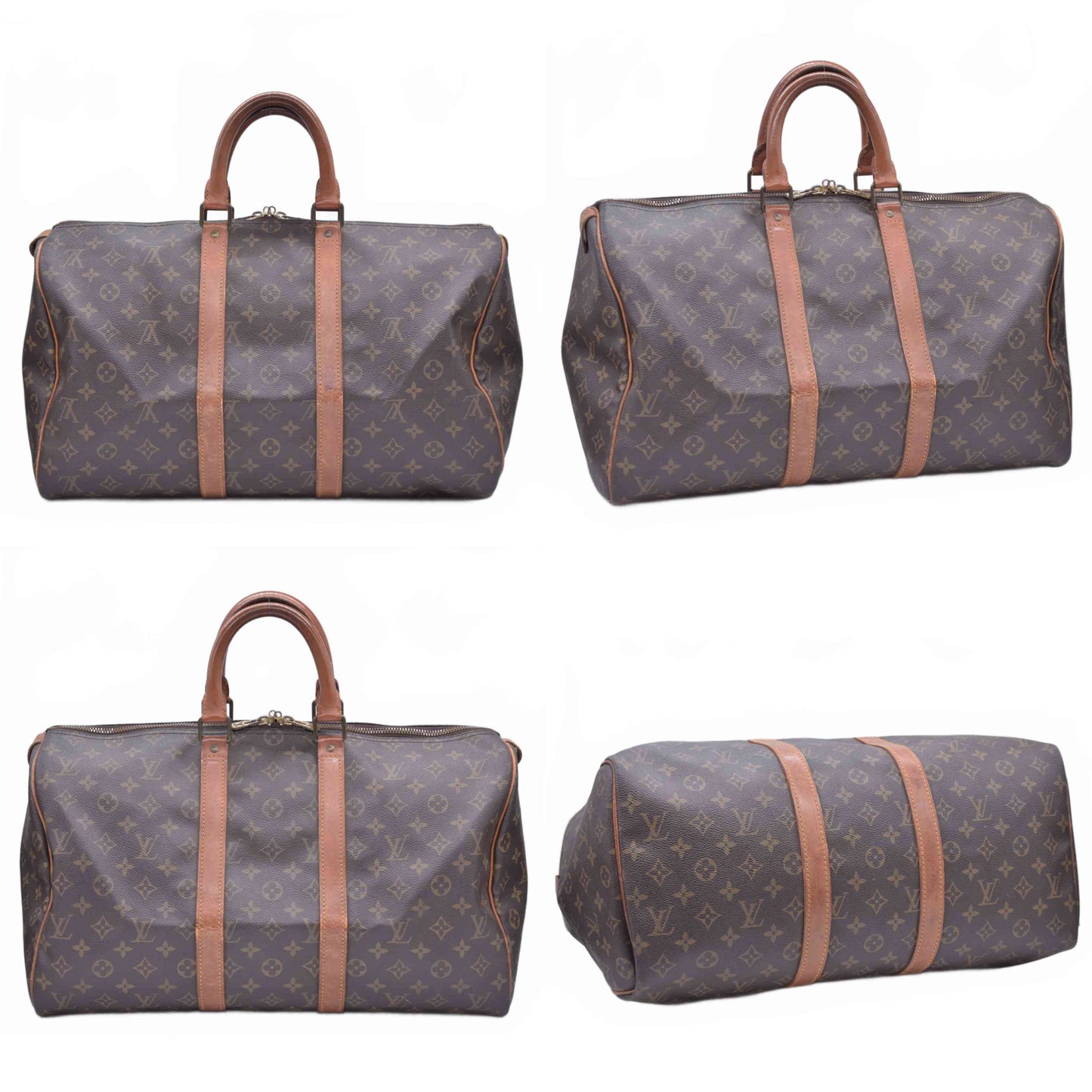 $1420 1986 Louis Vuitton Monogram Duffle Boston Bag Keepall 45 VI862
