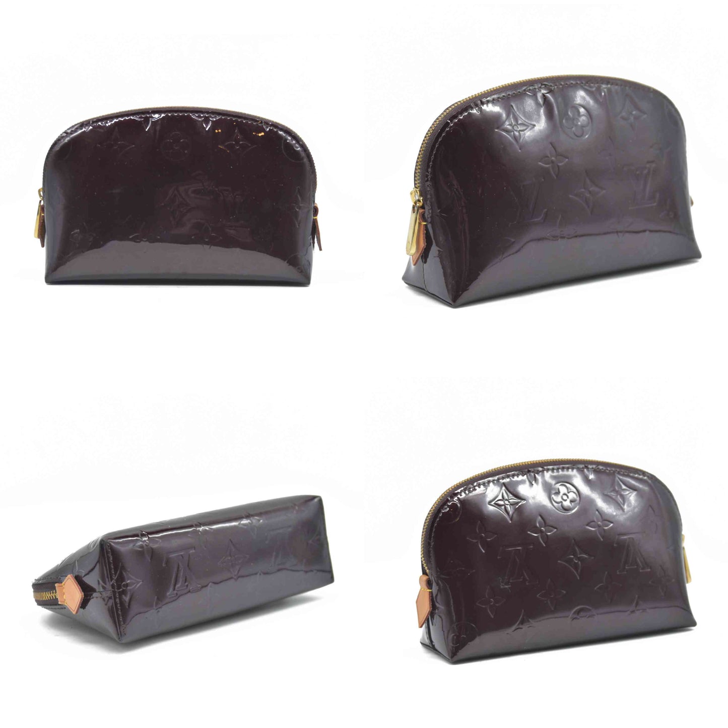 $530 LOUIS VUITTON Vernis Cosmetic Pouch Amarante CONSIGMENT AUCTION