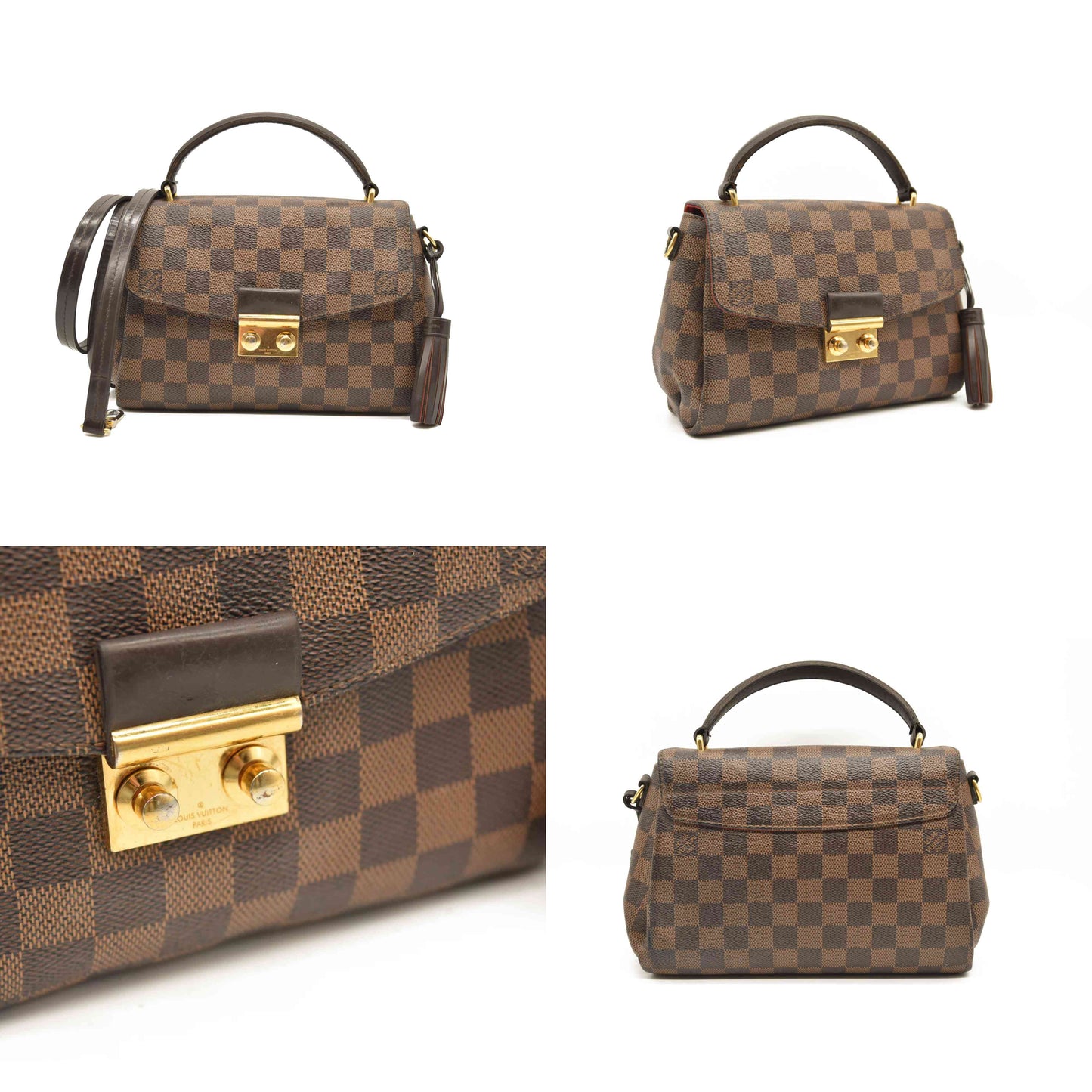 LOUIS VUITTON Damier Ebene Croisette