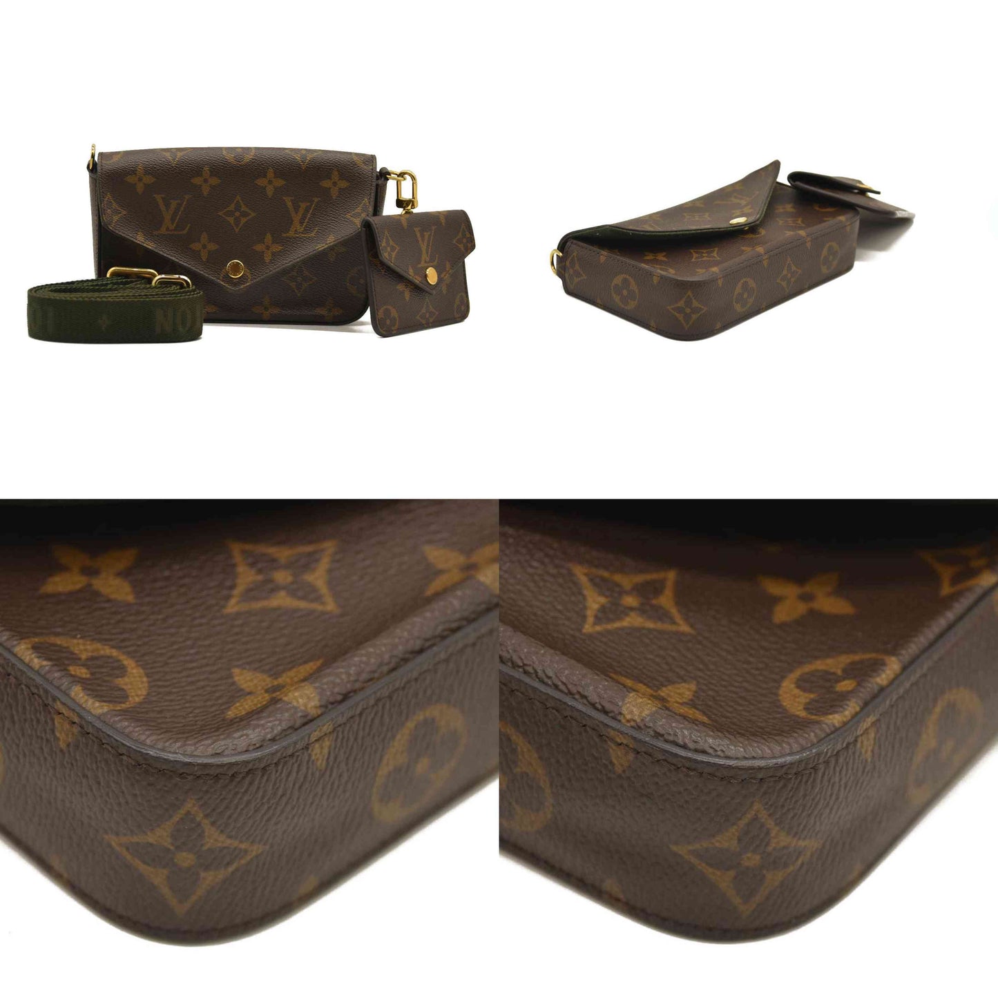 Louis Vuitton  Monogram Felicie Strap & Go Kaki