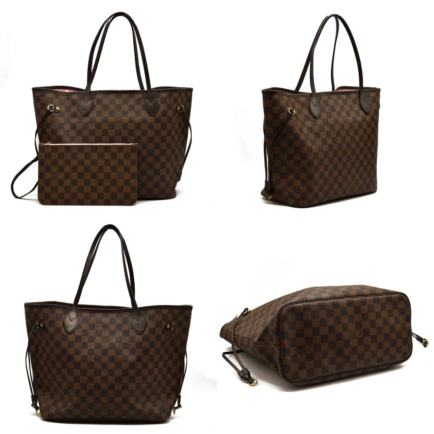 Louis Vuitton  Damier Ebene Neo Neverfull MM Rose Ballerine