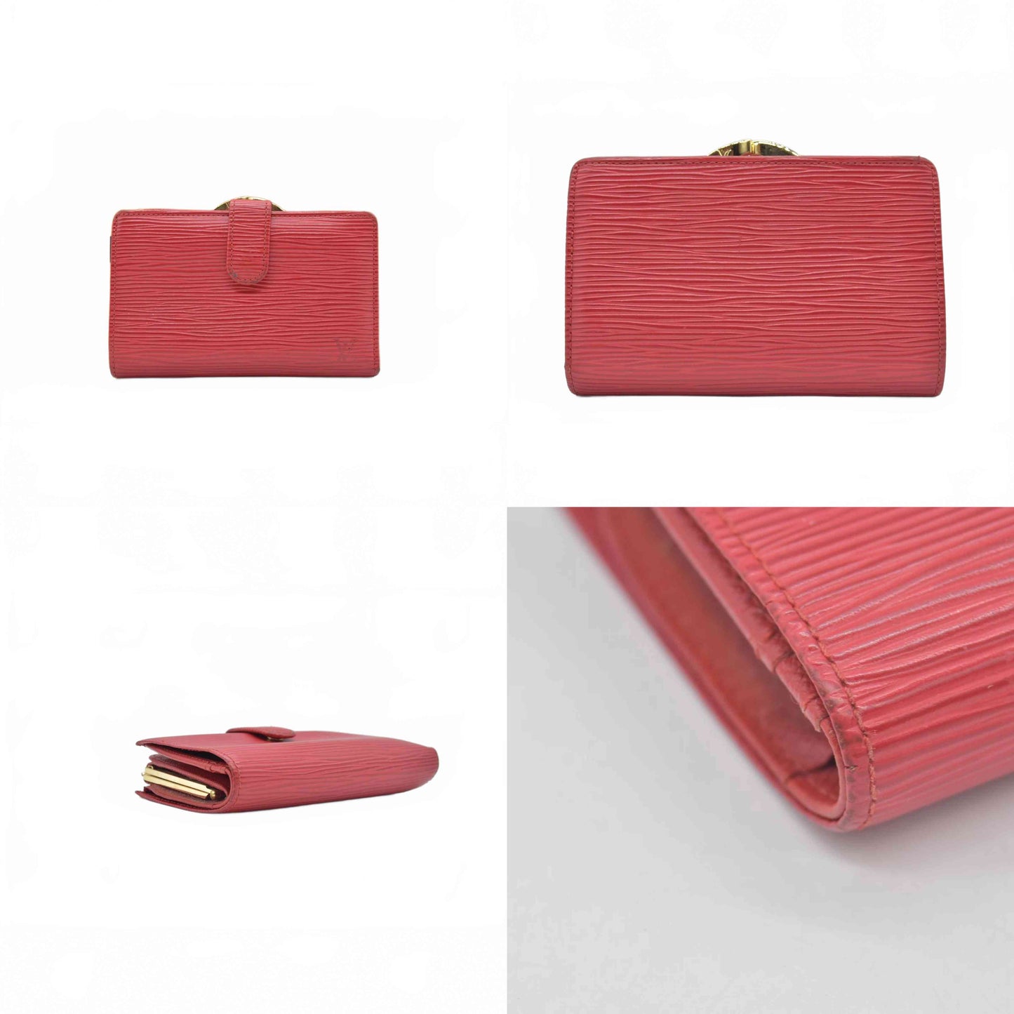 $935 Louis Vuitton  Epi Leather French Purse Red CONSIGNMENT