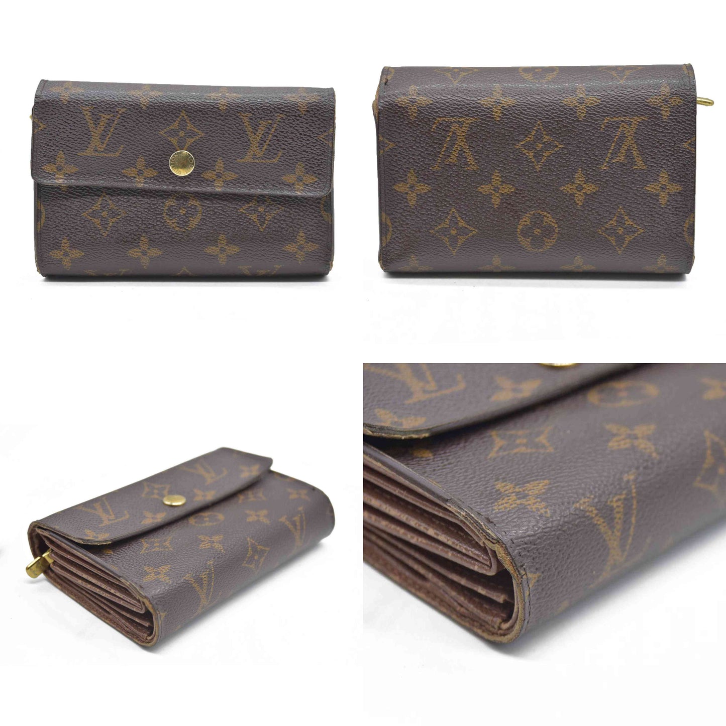 AUCTION $610 LOUIS VUITTON Monogram Alexandra Trifold Wallet CA4018