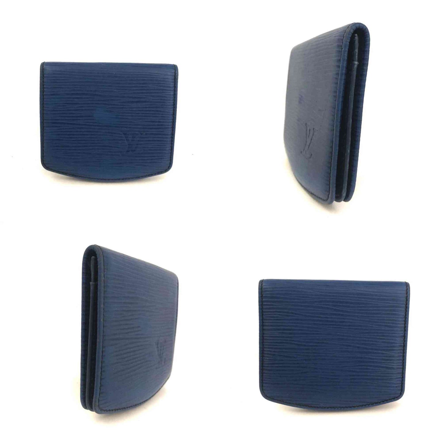 $450 Louis Vuitton Epi Coin Purse Wallet Blue
