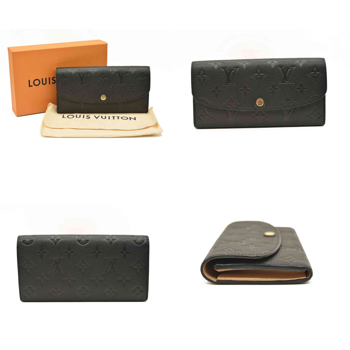 LOUIS VUITTON Empreinte Emilie Wallet Black Dune CA2127