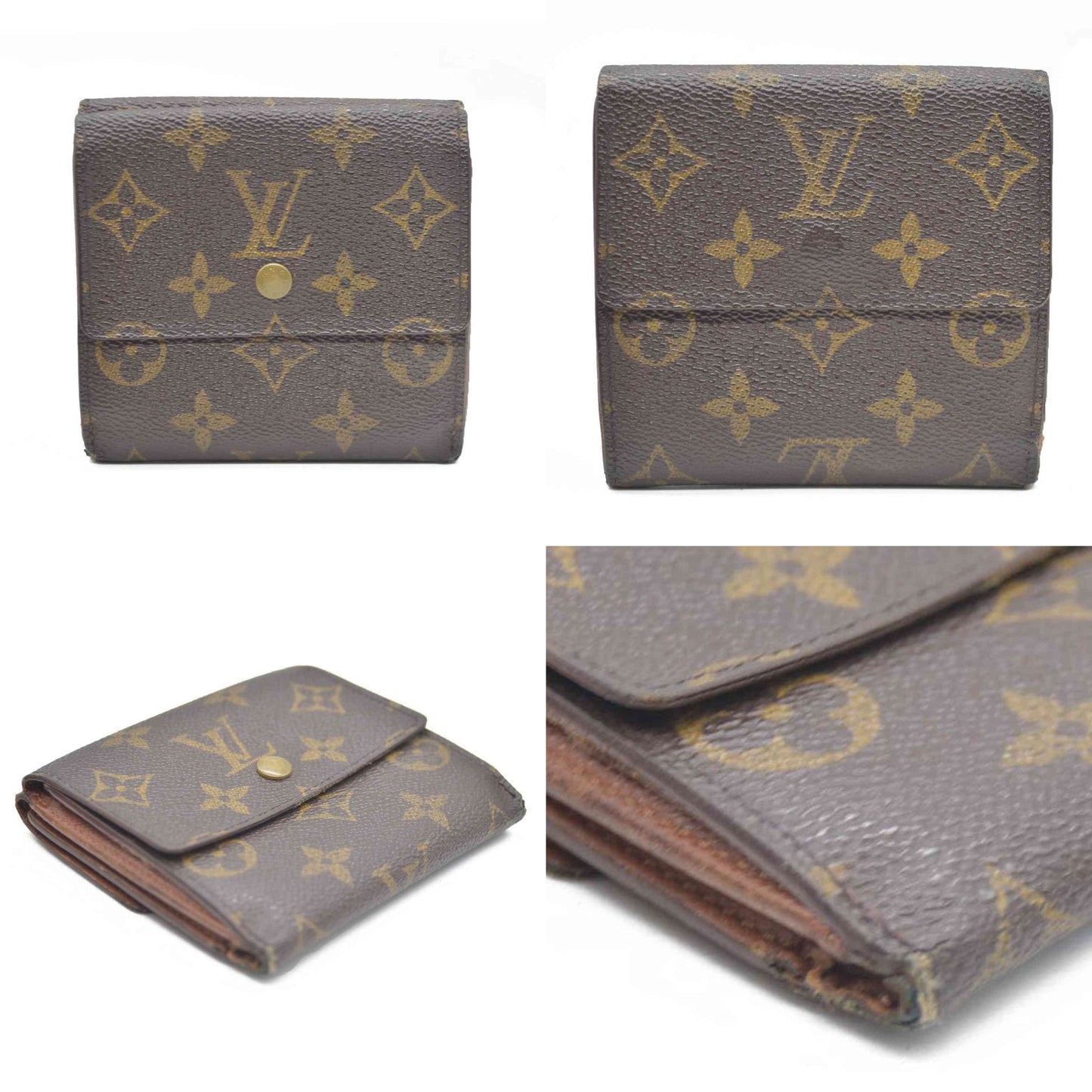 Louis Vuitton Monogram Portefeiulle Elise Trifold Wallet Brown SP0918