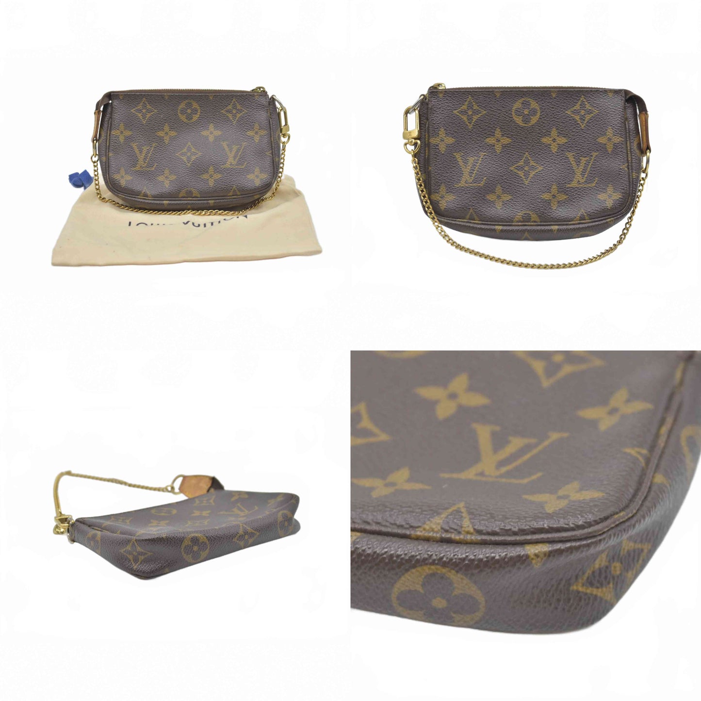 $810 Louis Vuitton Monogram Mini Pochette Accessories DU1006 2006