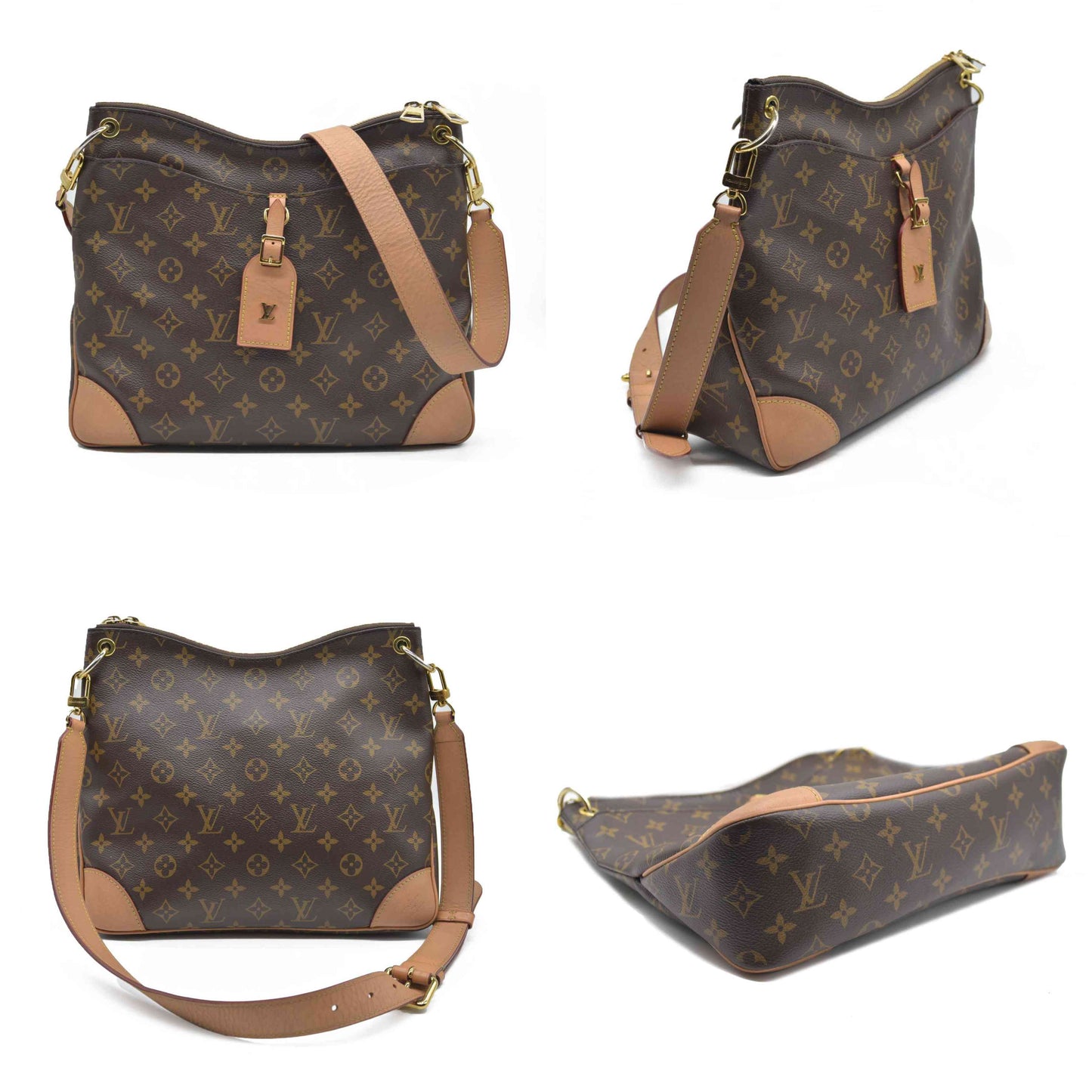 $2230  Louis Vuitton  Monogram Odeon MM Natural