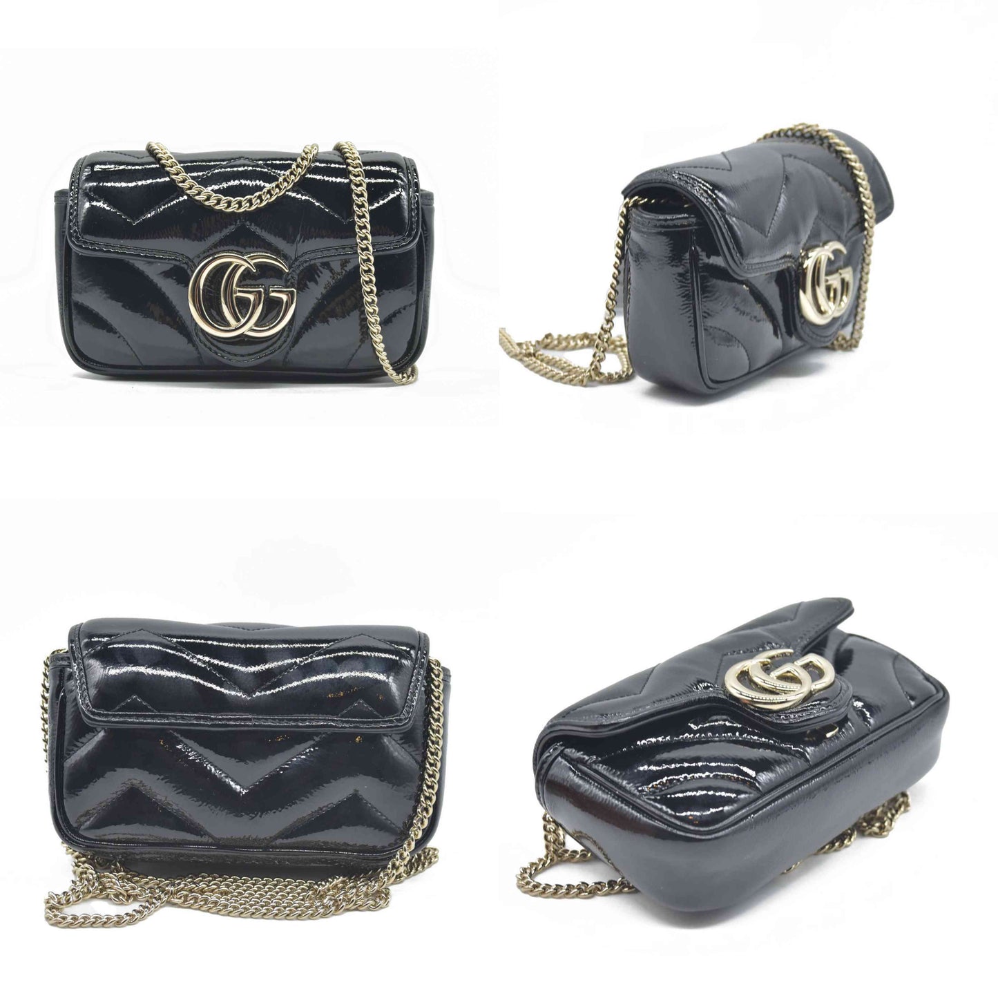 $1850 Gucci Mini Marmont quilted leather cross-body bag