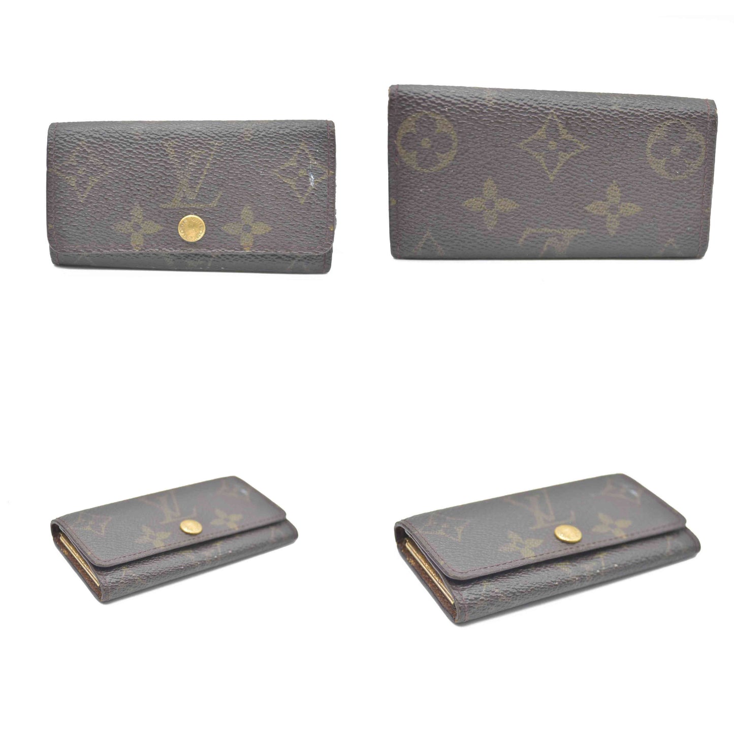 Louis Vuitton Monogram Multicles 4 Ring Key Case Brown RA0091