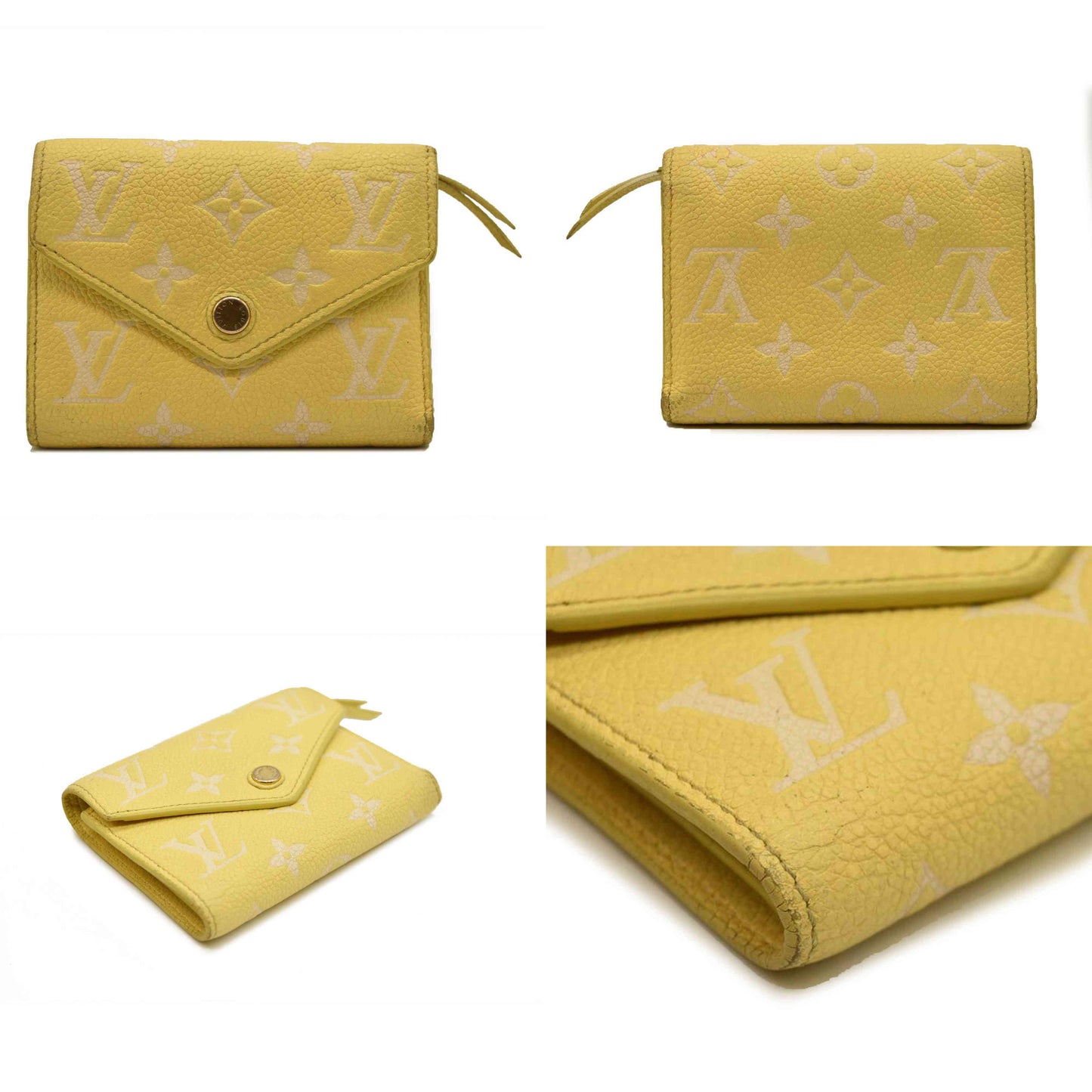 Louis Vuitton  Empreinte Monogram Victorine Wallet Lemon Curd RFID
