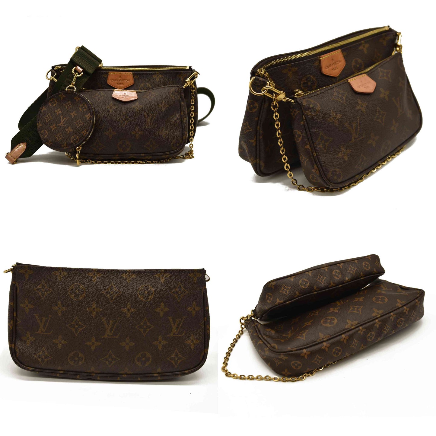 LOUIS VUITTON  Monogram Multi Pochette Accessories Kaki SD0290