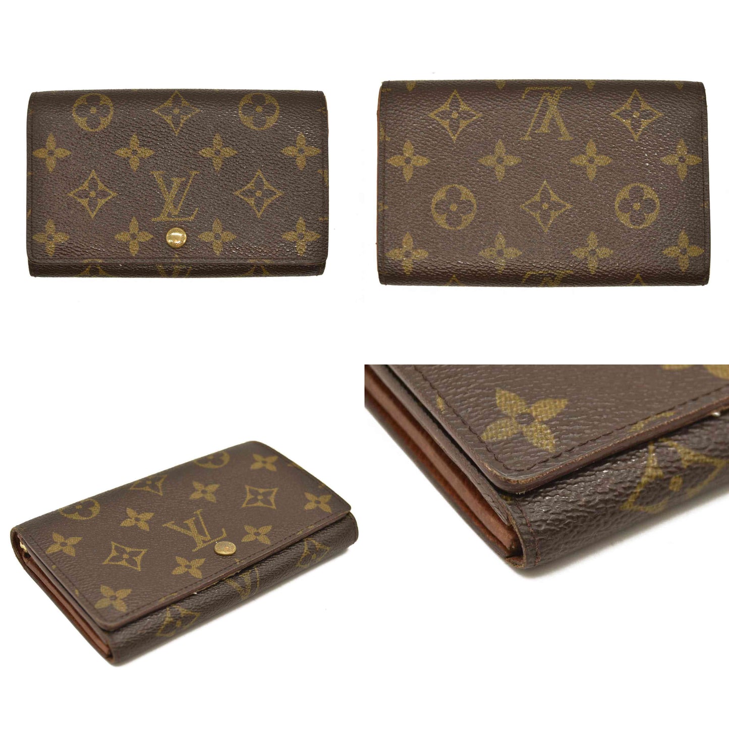 Louis Vuitton  Monogram Porte-Monnaie Billets Tresor Wallet MI1915