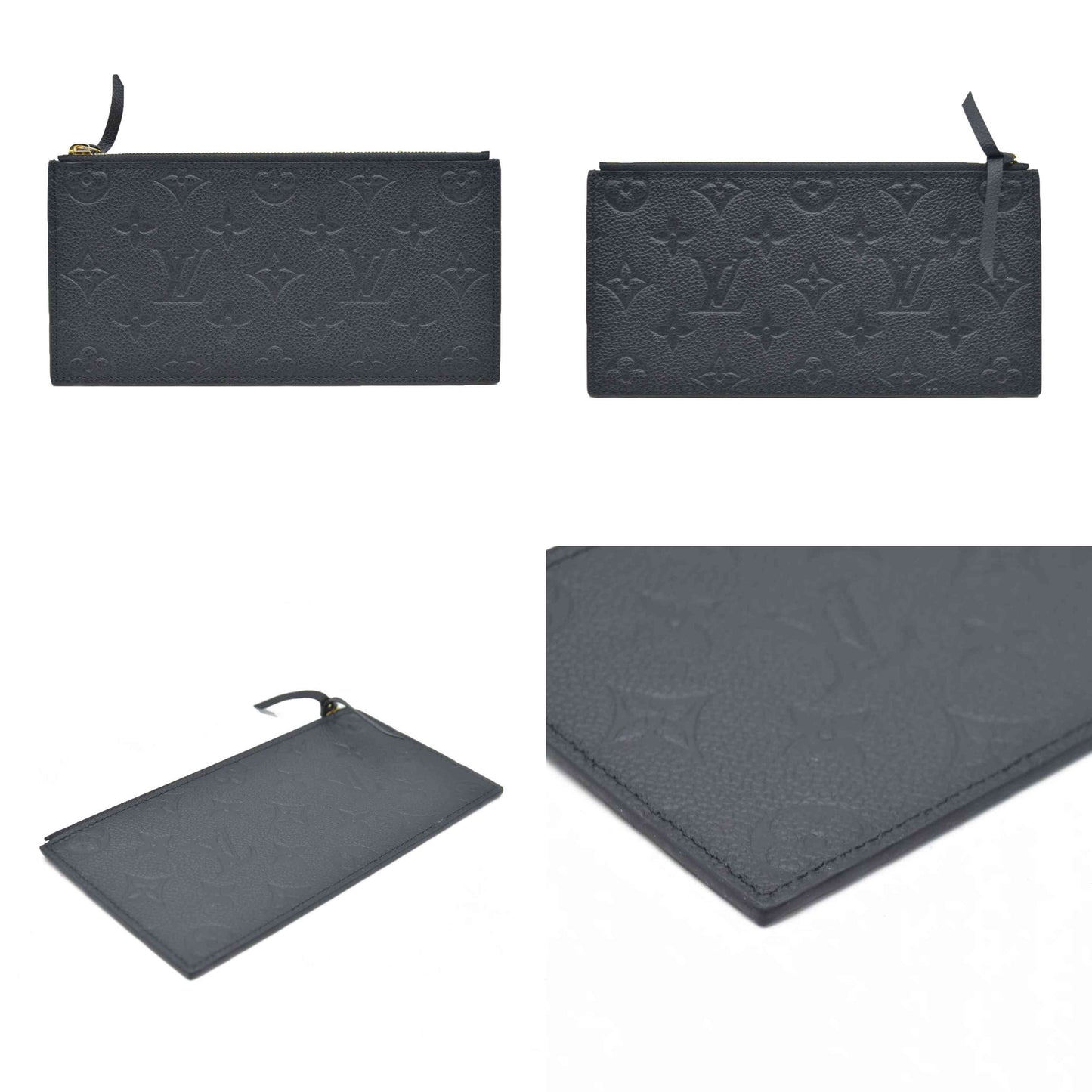 $1720 LOUIS VUITTON  Epi Pochette Felicie Black  Noir $1720 Zipper Pouch