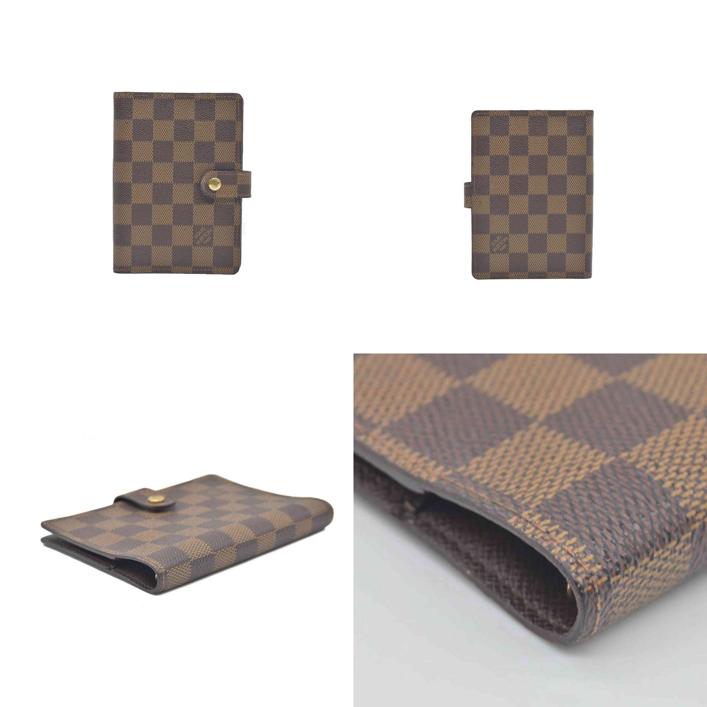 $505 2002 Louis Vuitton Damier Ebene Small Ring Agenda Cover CONSIGNMENT CA1002