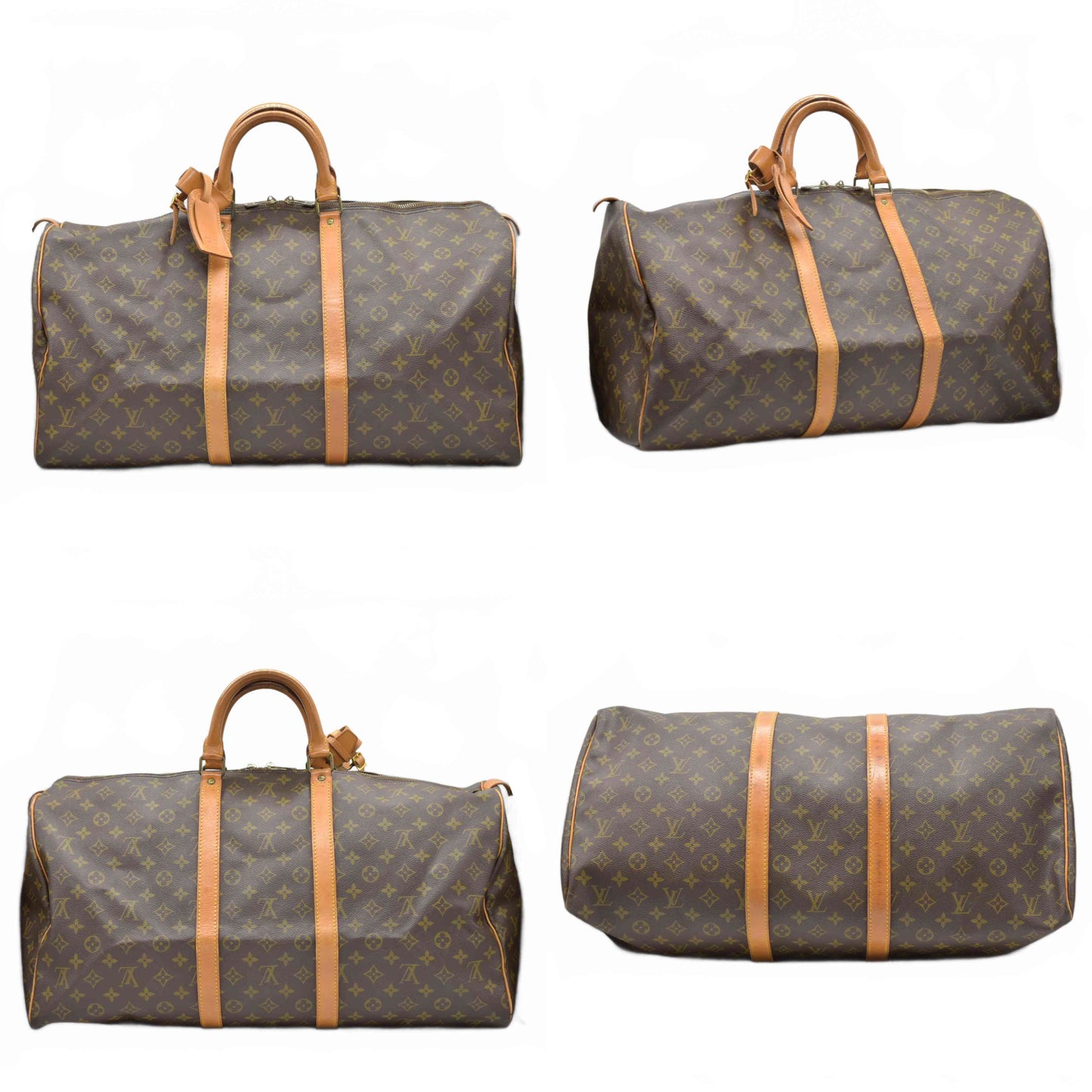 $2280 LOUIS VUITTON Monogram Keepall 55 Boston Bag 842SD