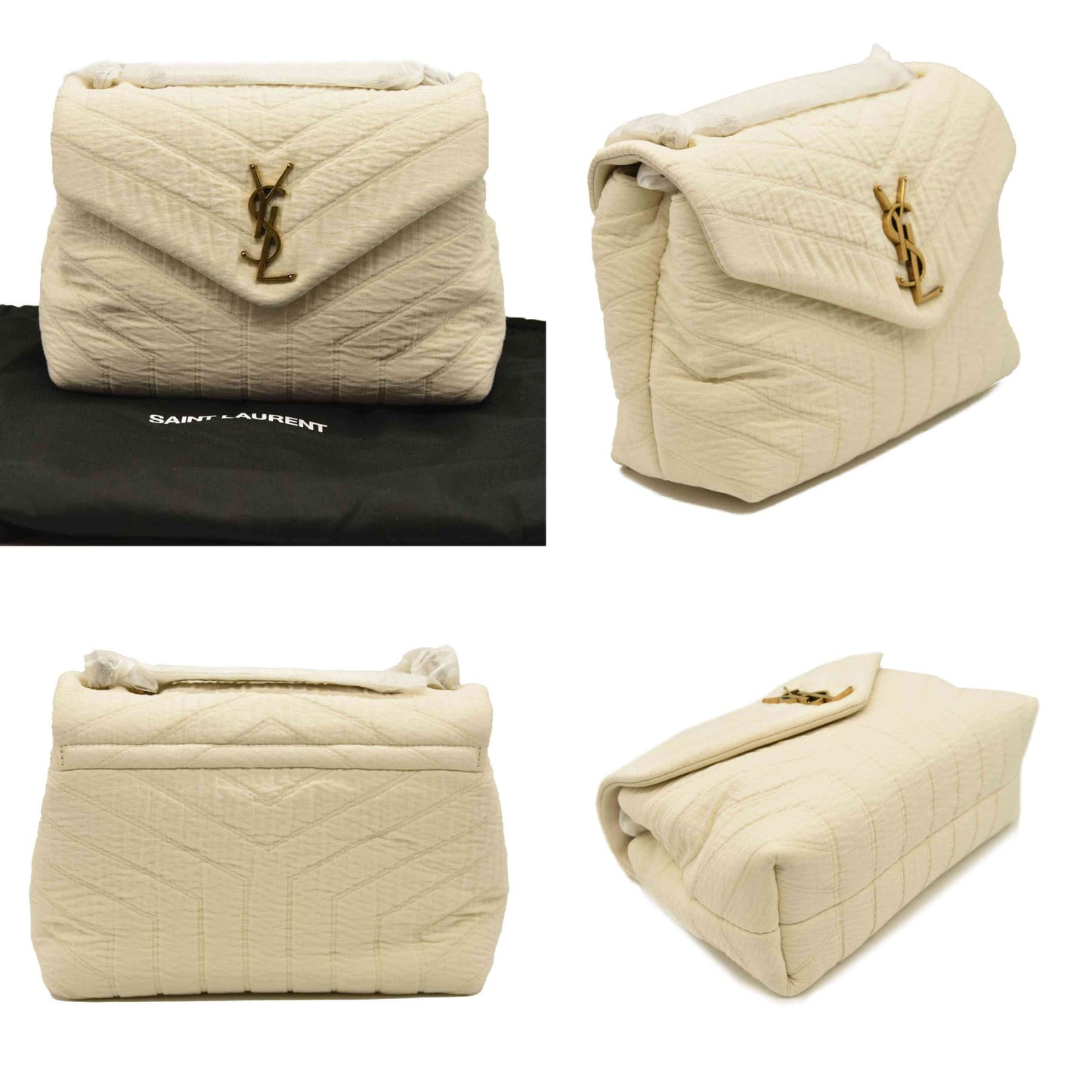 SAINT LAURENT Small Loulou Twill Handbag