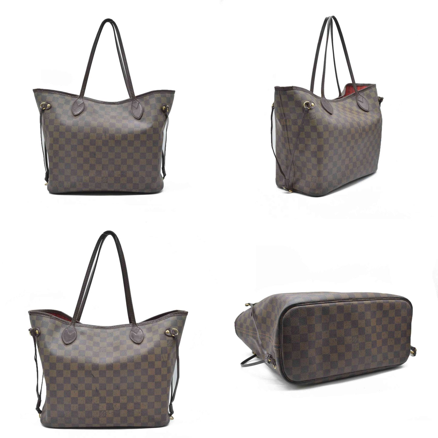 AUCTION $2130  Louis Vuitton  Damier Ebene Neverfull MM AR5110